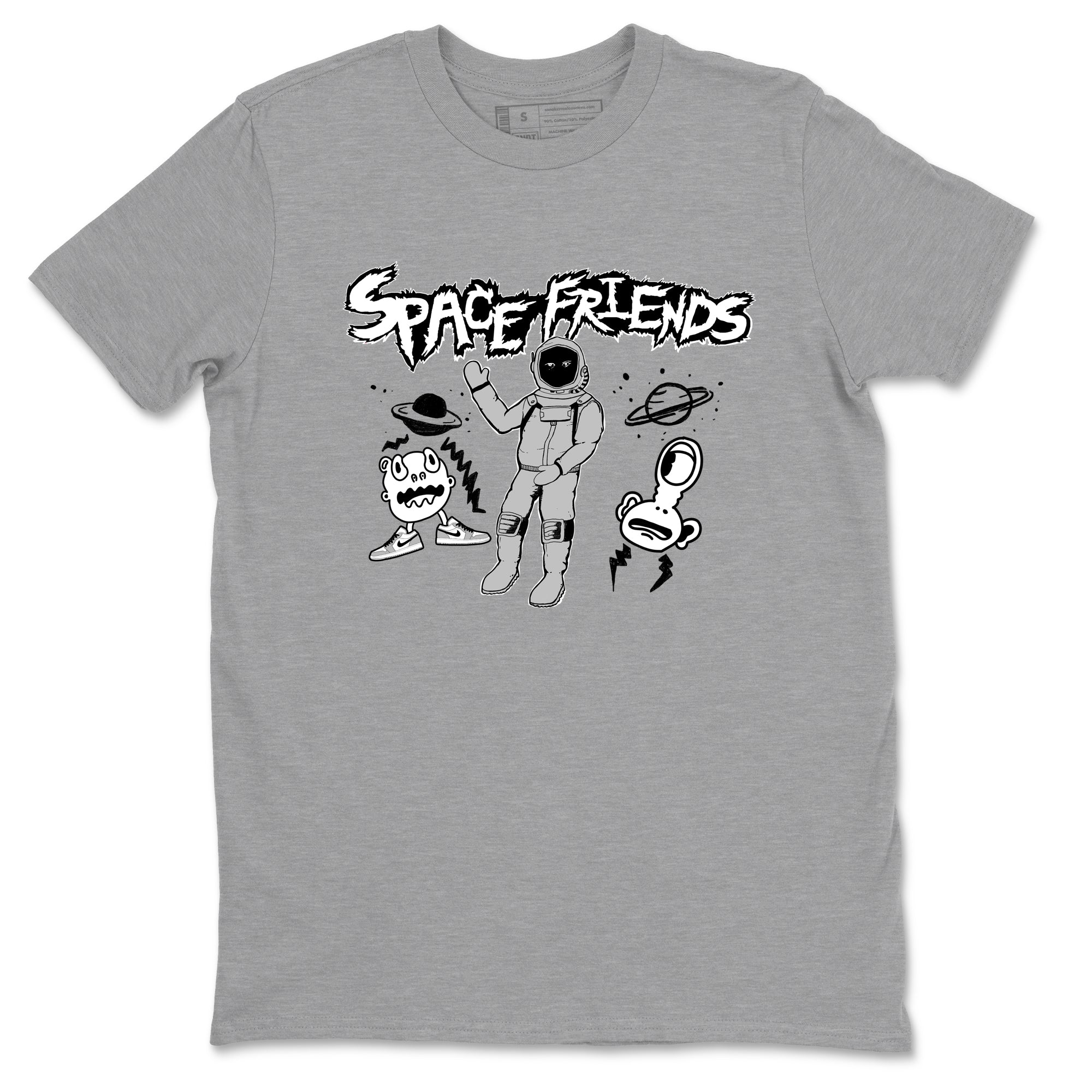 Space Friends snkmatch Tees - Air Jordan 1 Wolf Grey