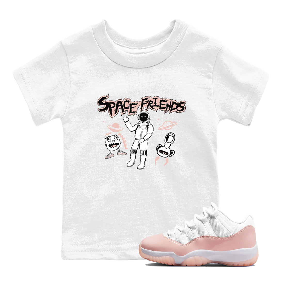 Space Friends snkmatch Tees Kids - Air Jordan 11 Legend Pink