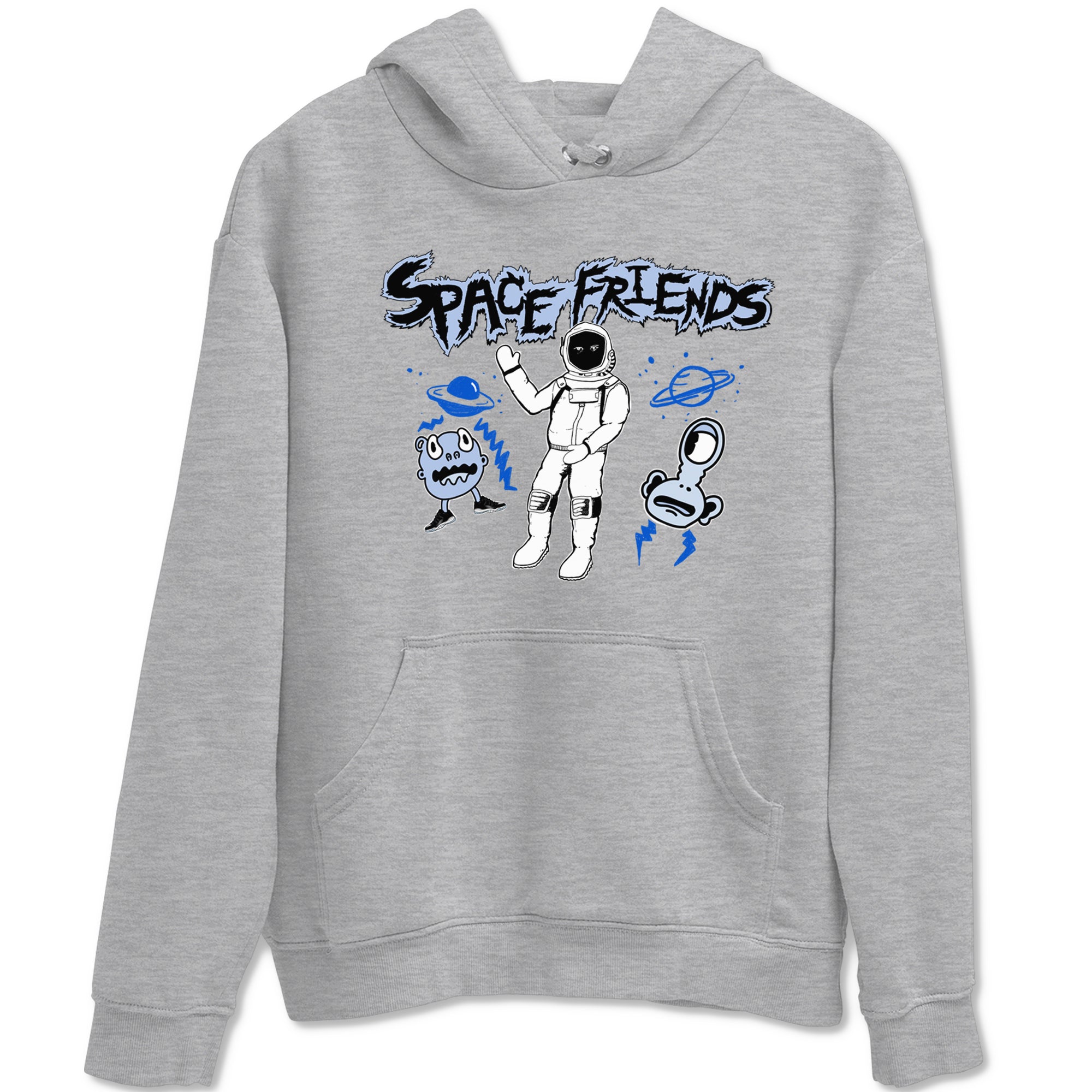 Space Friends snkmatch Tees - Air Jordan 11 Black and Varsity Royal