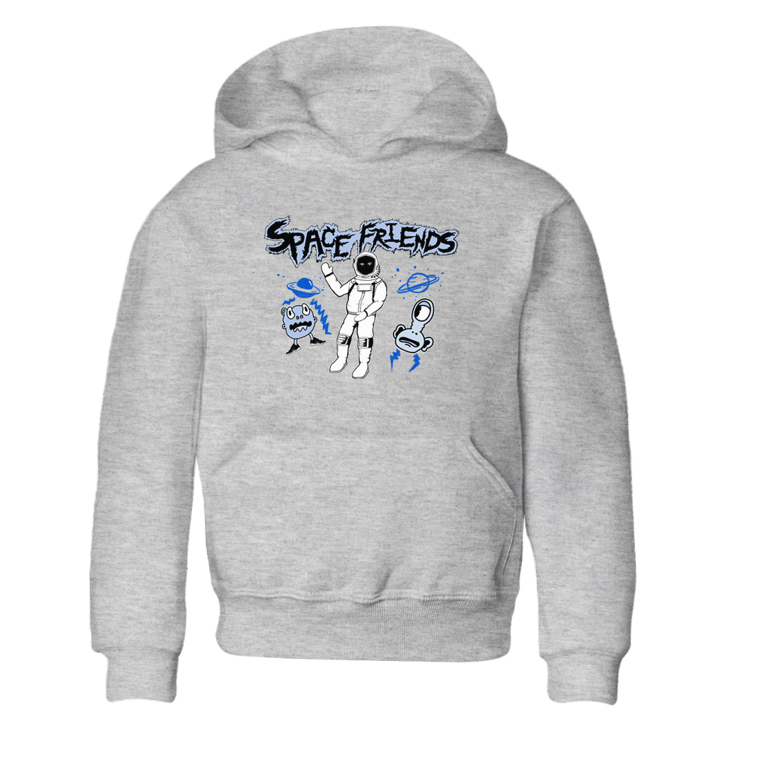 Space Friends snkmatch Tees Kids - Air Jordan 11 Black and Varsity Royal
