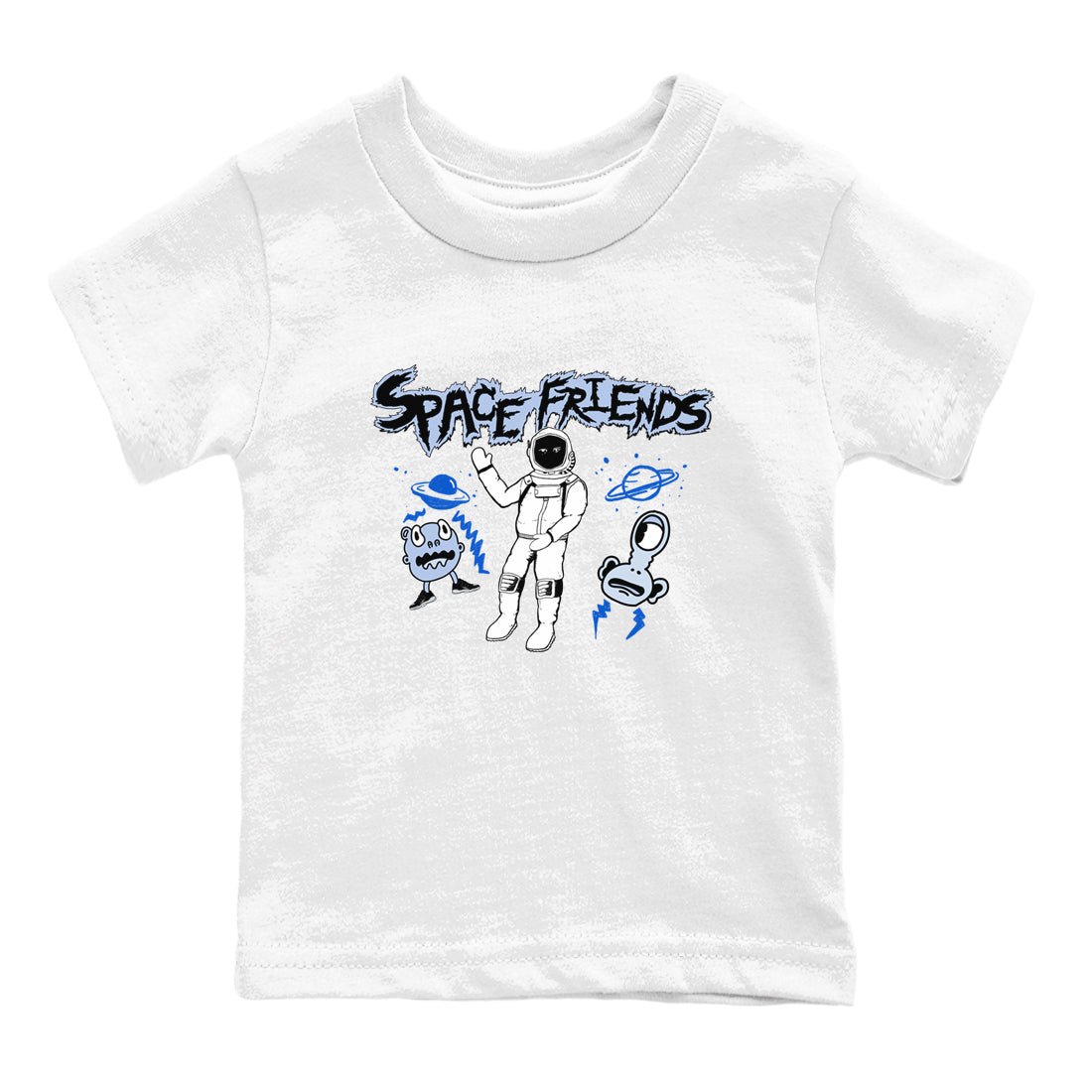 Space Friends snkmatch Tees Kids - Air Jordan 11 Black and Varsity Royal