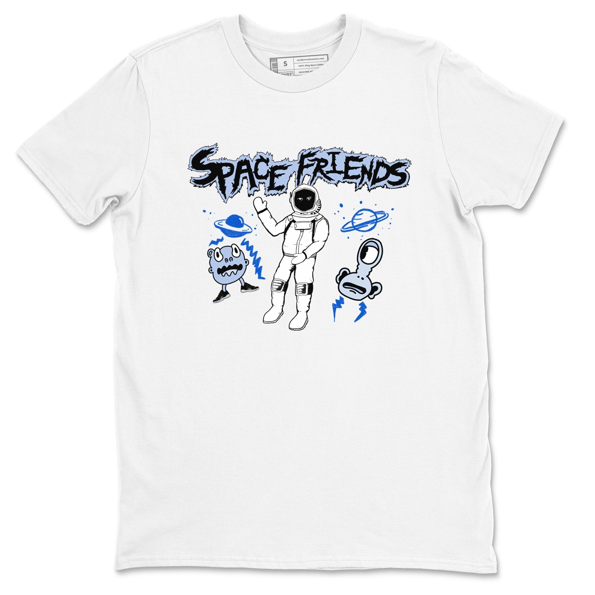 Space Friends snkmatch Tees - Air Jordan 11 Black and Varsity Royal