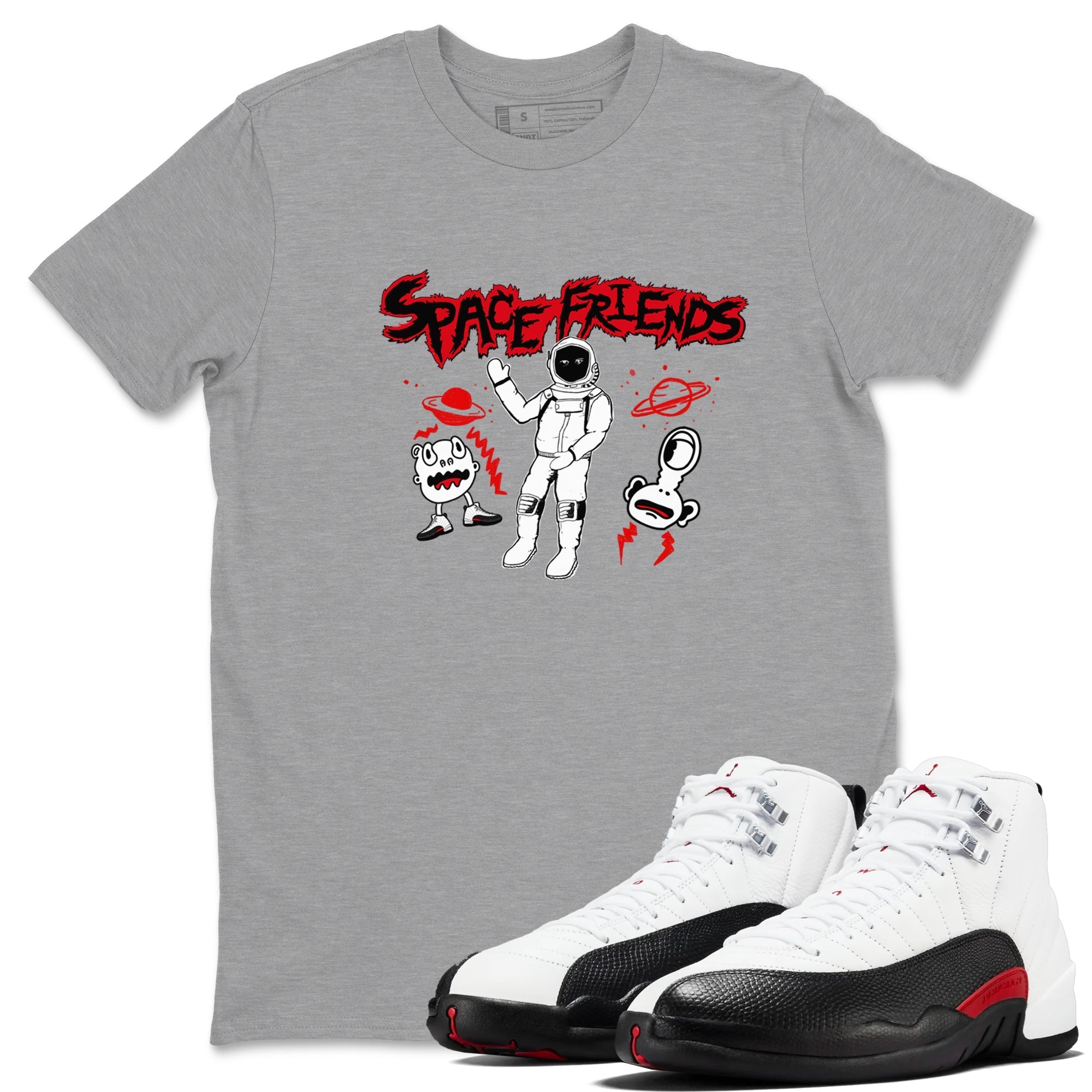 Space Friends snkmatch Tees - Air Jordan 12 Taxi Flip