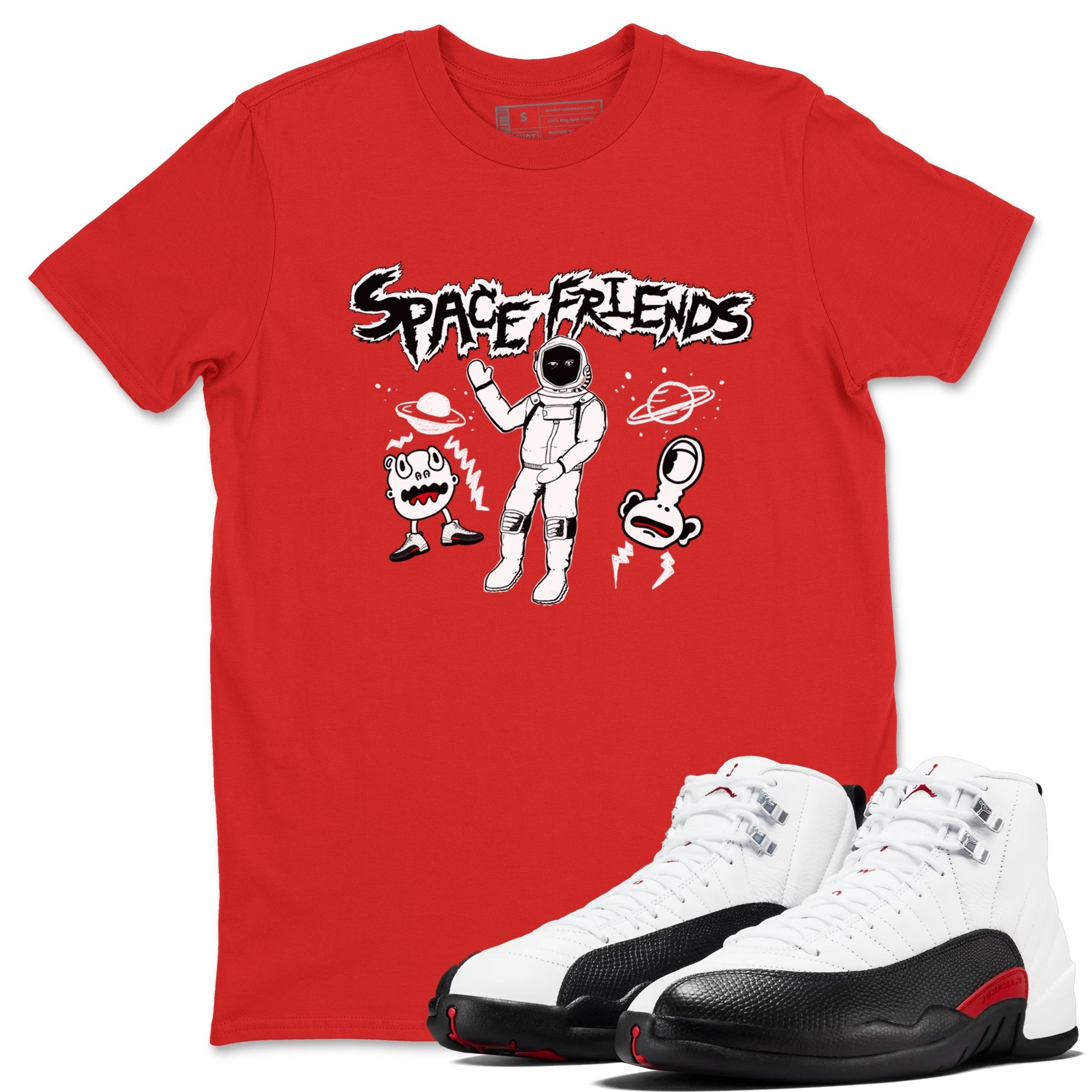 Space Friends snkmatch Tees - Air Jordan 12 Taxi Flip
