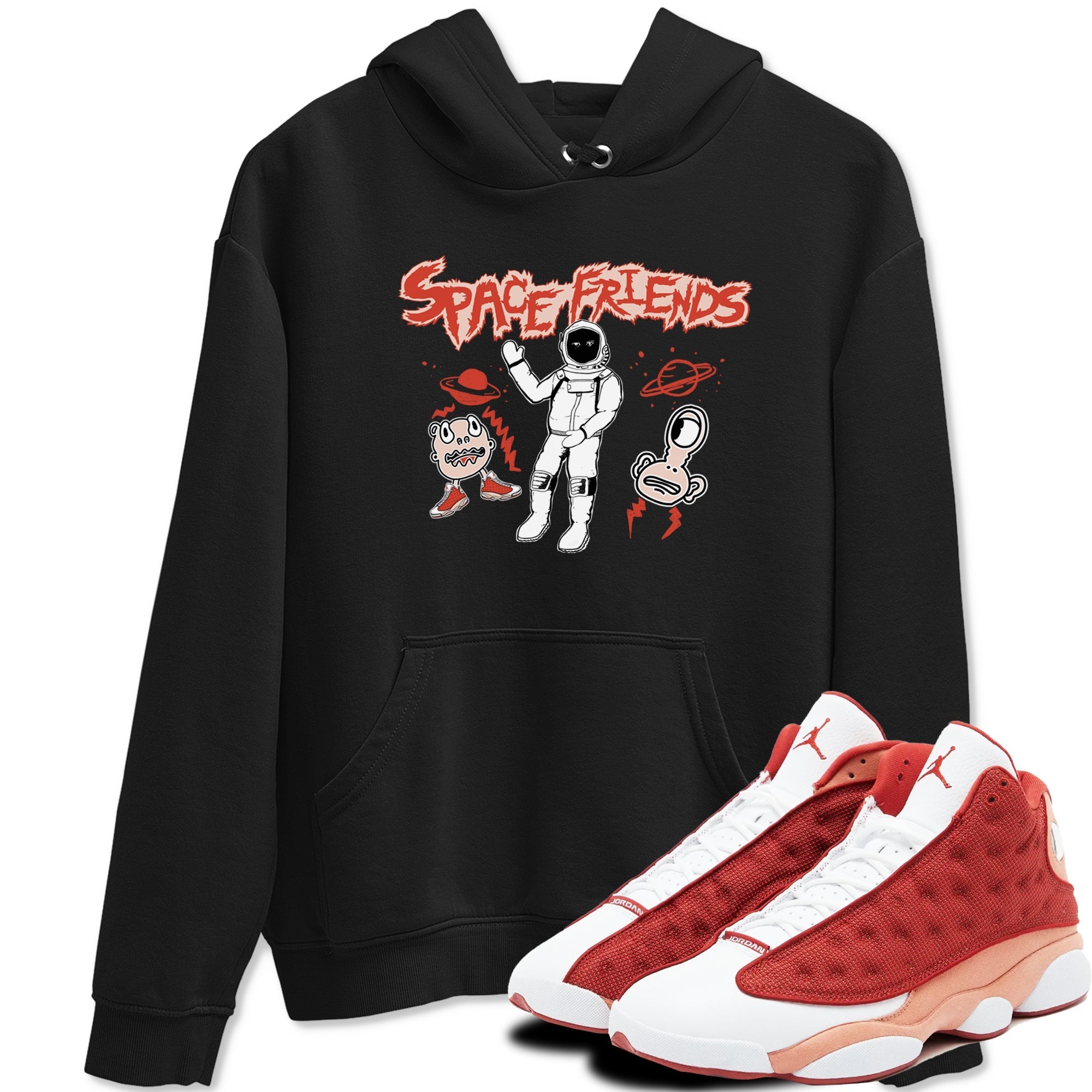 Space Friends snkmatch Tees - Air Jordan 13 Dune Red
