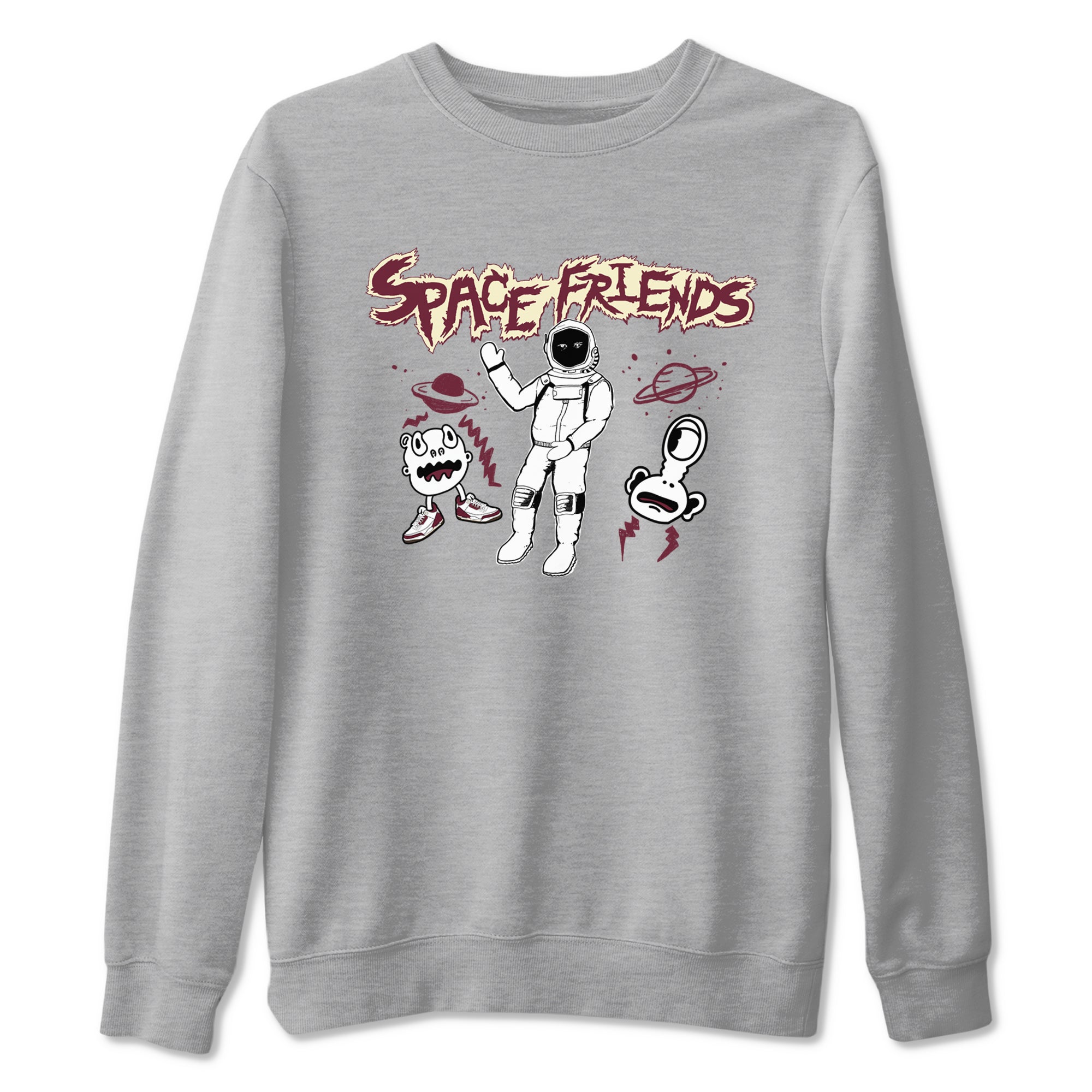 Space Friends snkmatch Tees - Air Jordan 3 A Ma Maniere x Burgundy Crush