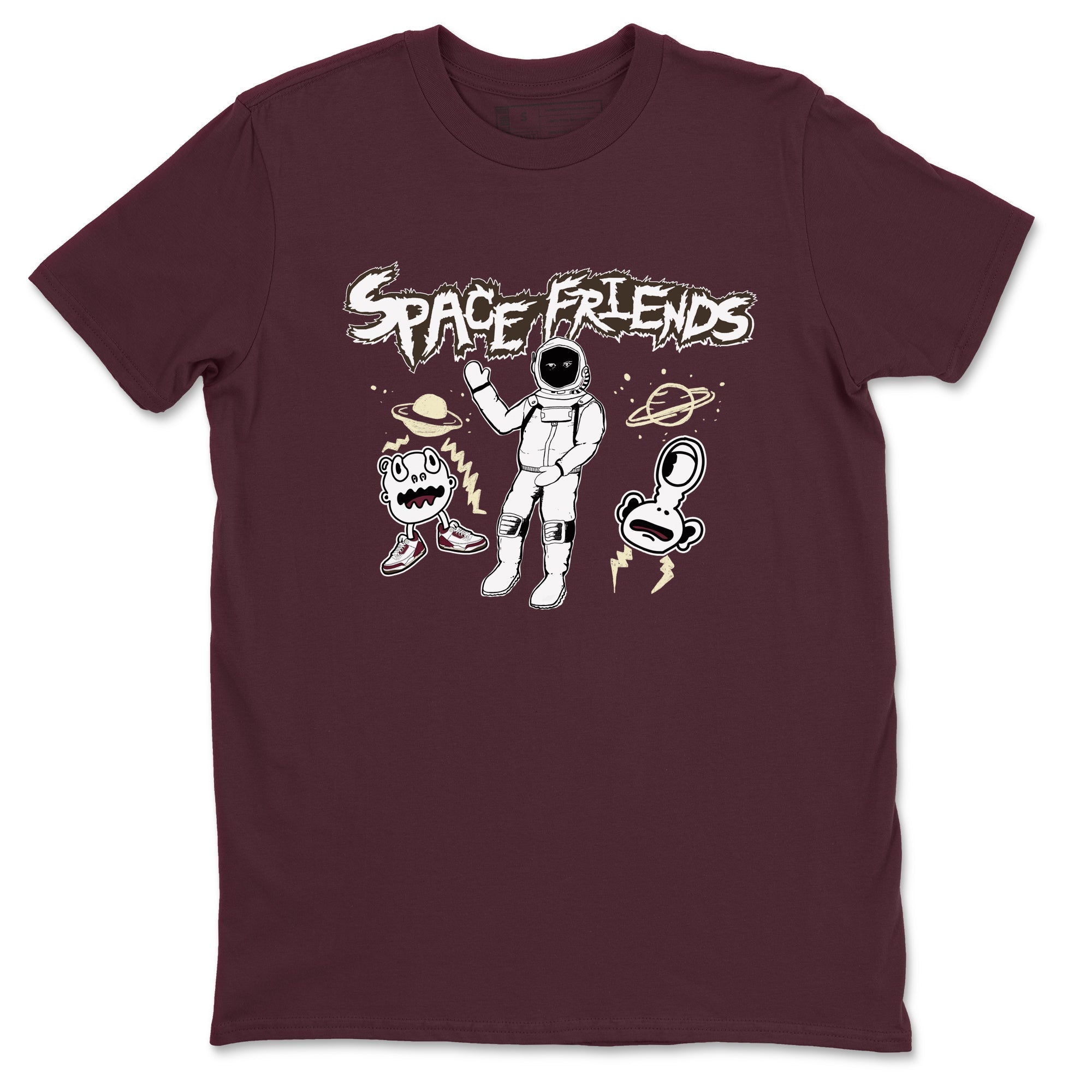 Space Friends snkmatch Tees - Air Jordan 3 A Ma Maniere x Burgundy Crush