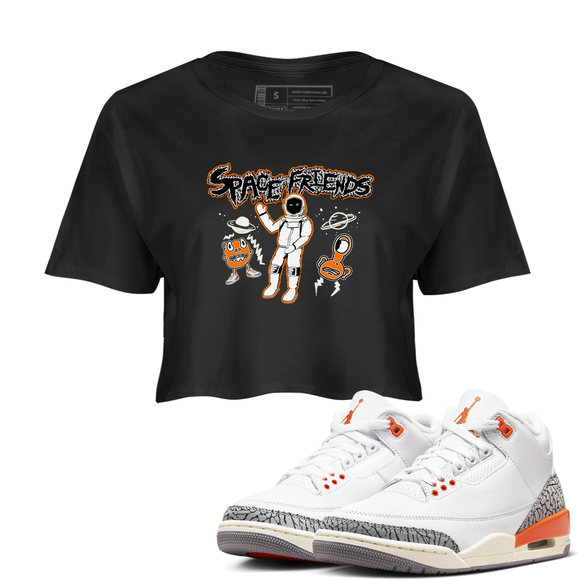 Space Friends snkmatch Women's Top - Air Jordan 3 Georgia Peach