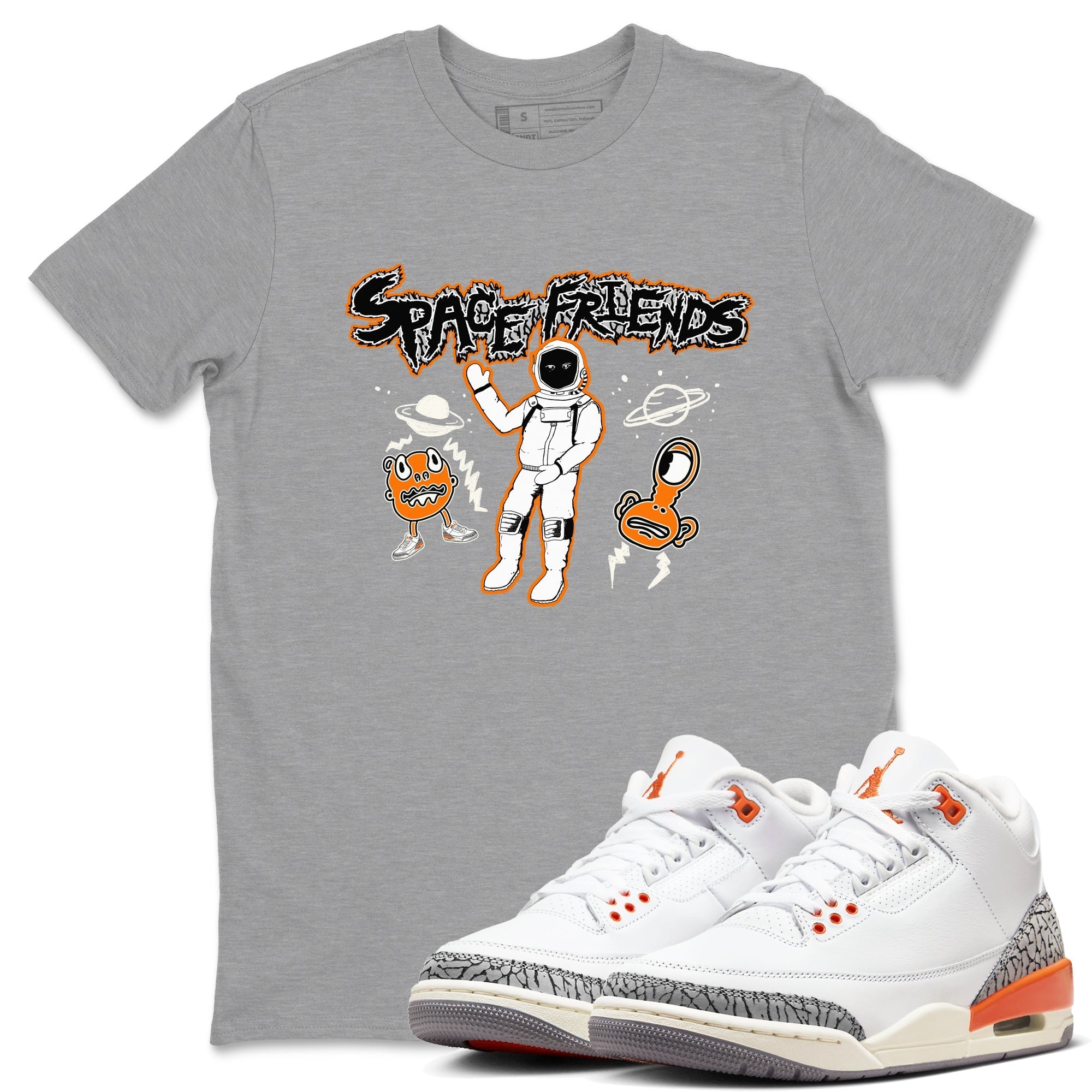 Space Friends snkmatch Tees - Air Jordan 3 Georgia Peach