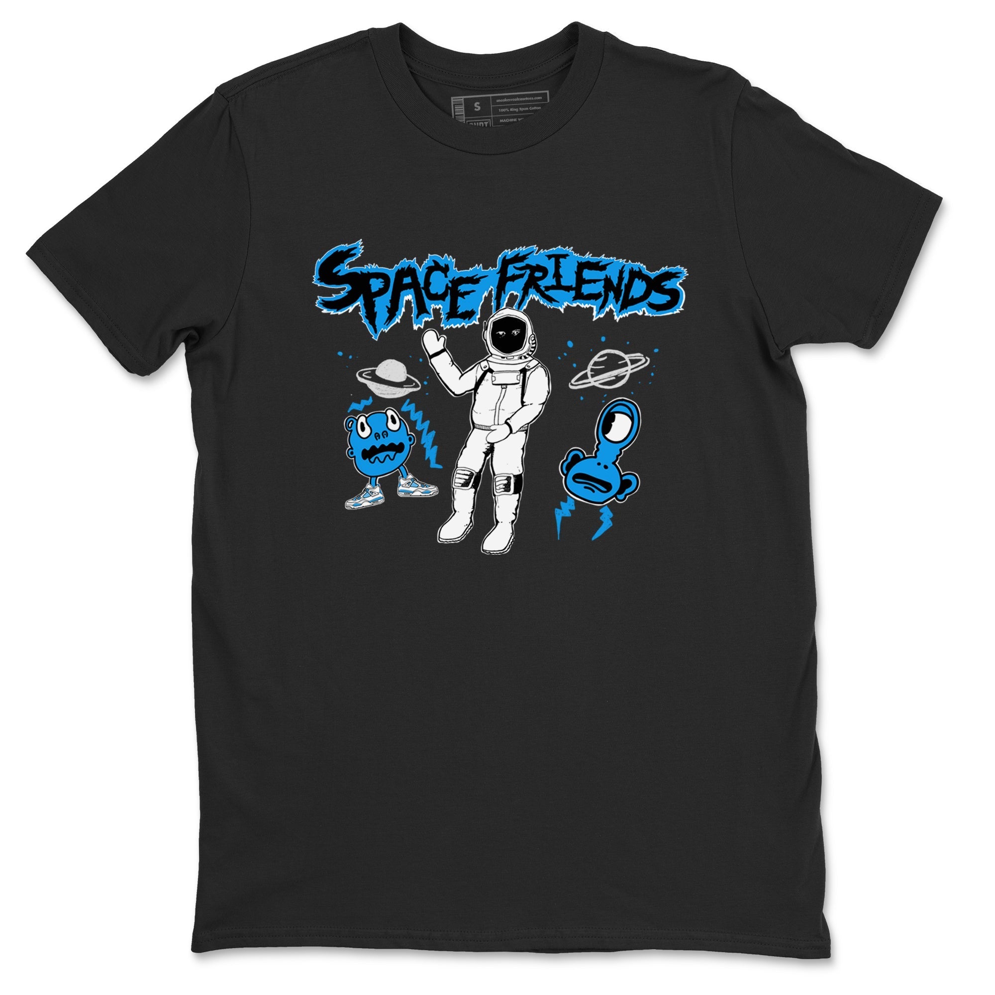 Space Friends snkmatch Tees - Air Jordan 4 Military Blue
