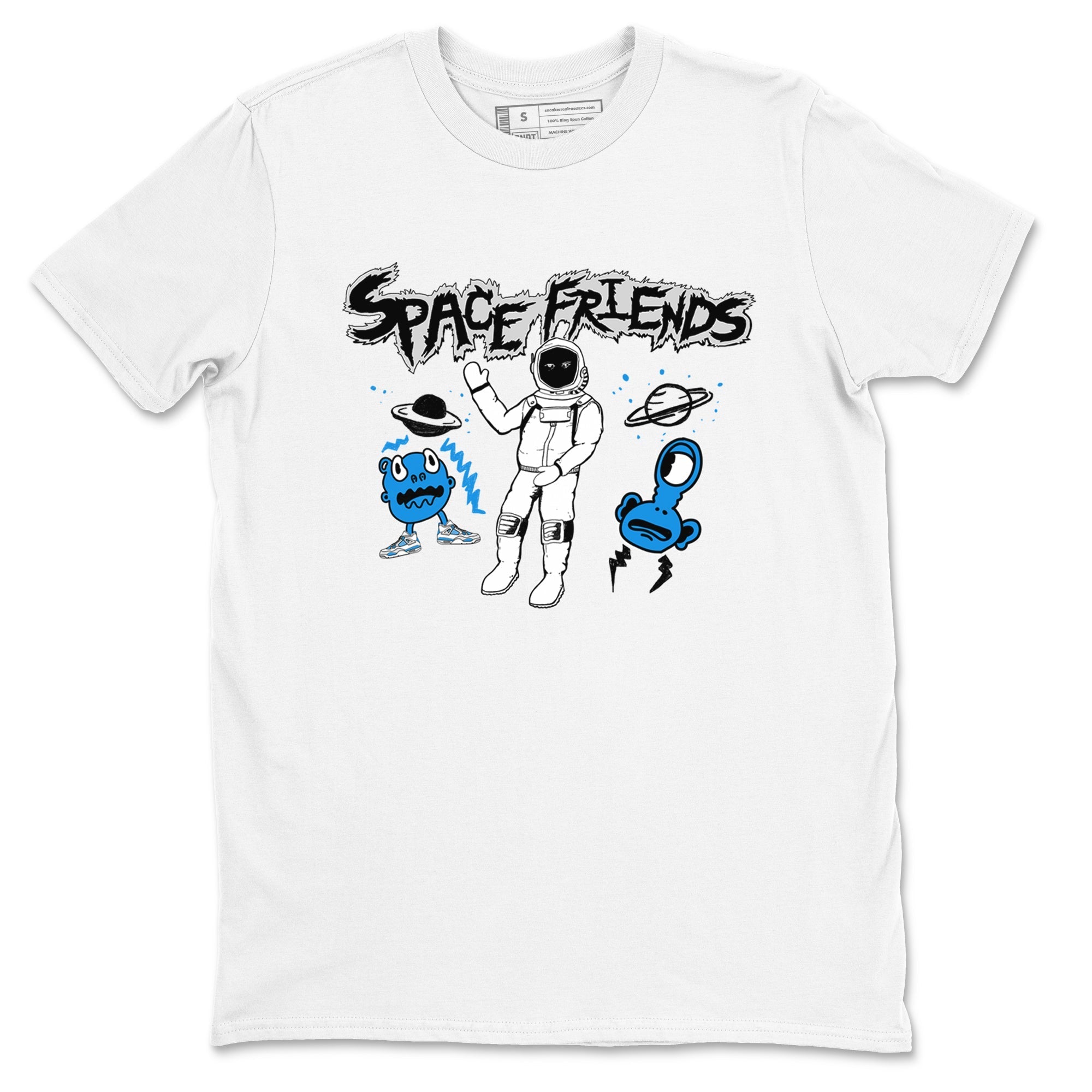 Space Friends snkmatch Tees - Air Jordan 4 Military Blue