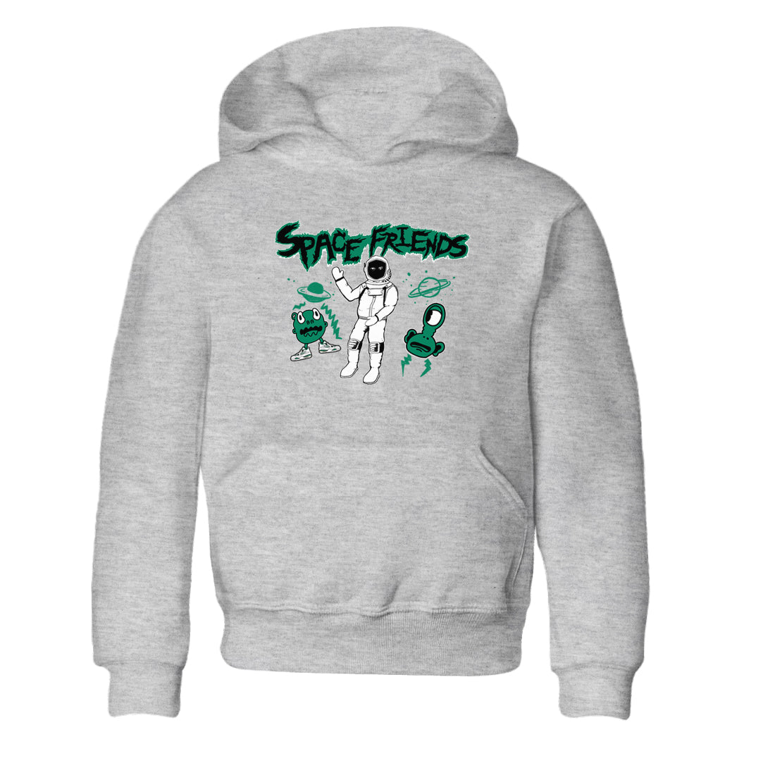 Space Friends snkmatch Tees Kids - Air Jordan 4 Oxidized Green