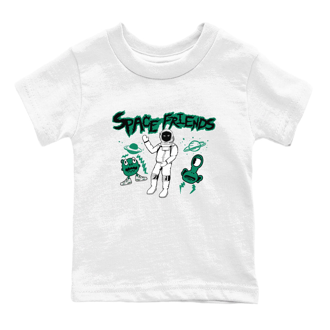 Space Friends snkmatch Tees Kids - Air Jordan 4 Oxidized Green