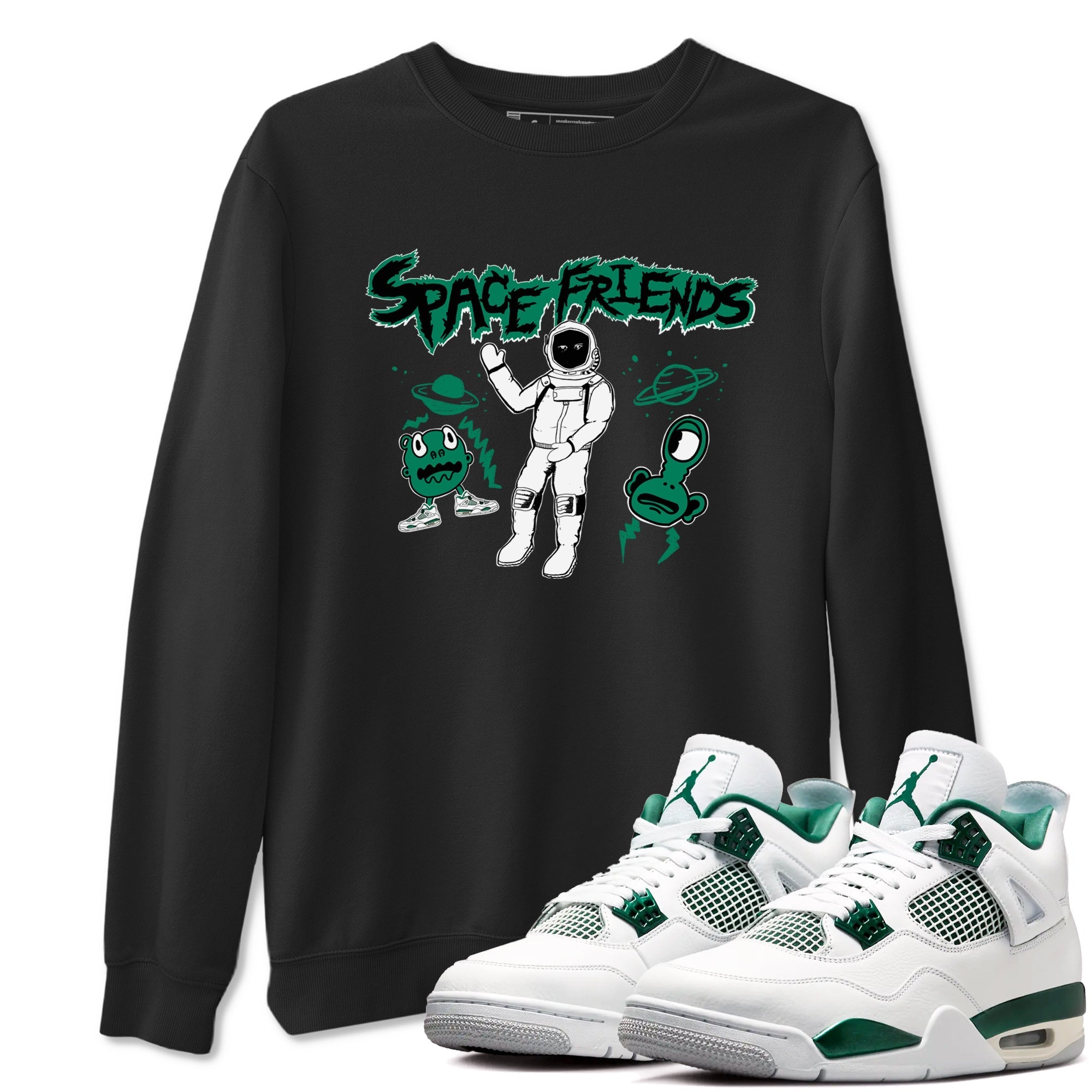 Space Friends snkmatch Tees - Air Jordan 4 Oxidized Green