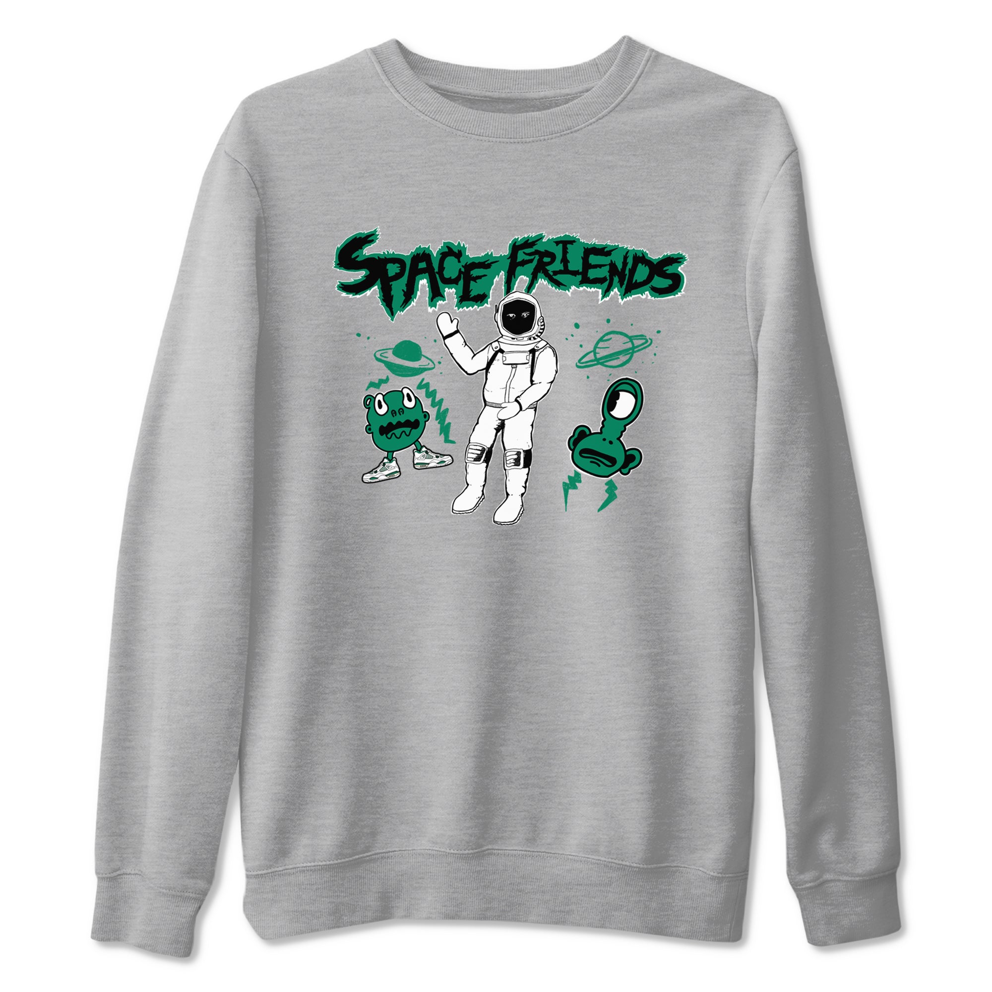 Space Friends snkmatch Tees - Air Jordan 4 Oxidized Green