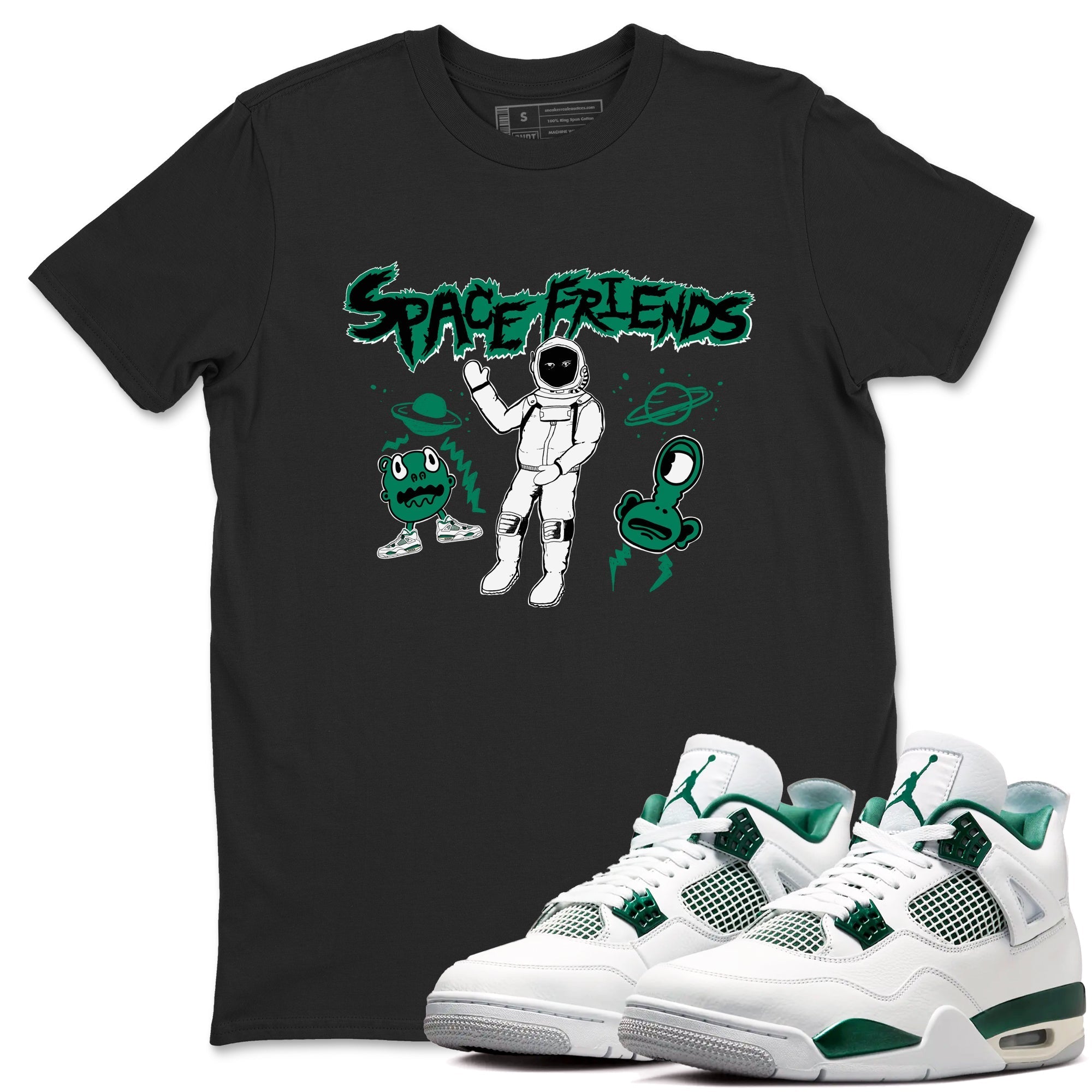 Space Friends snkmatch Tees - Air Jordan 4 Oxidized Green