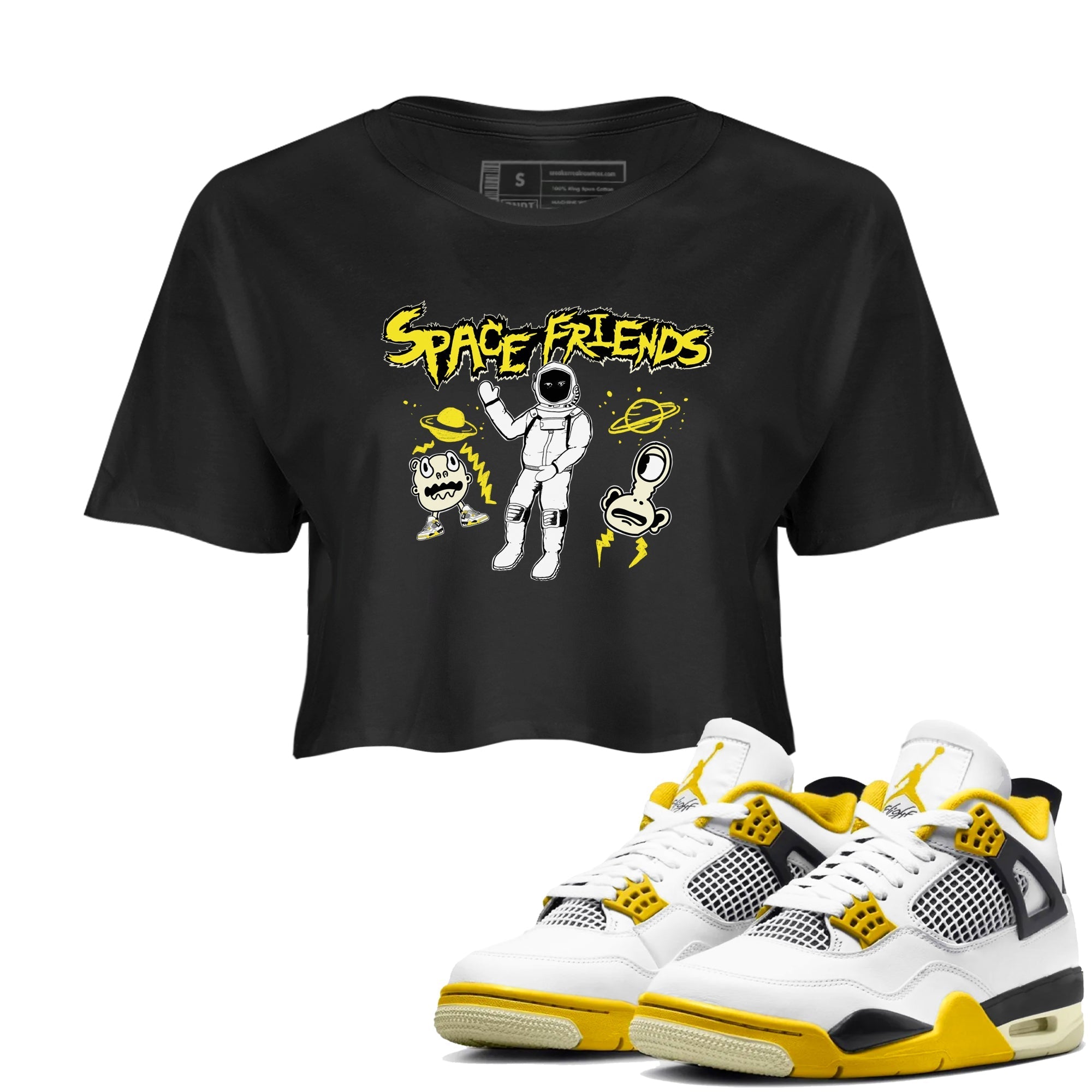 Space Friends snkmatch Women's Top - Air Jordan 4 Vivid Sulfur