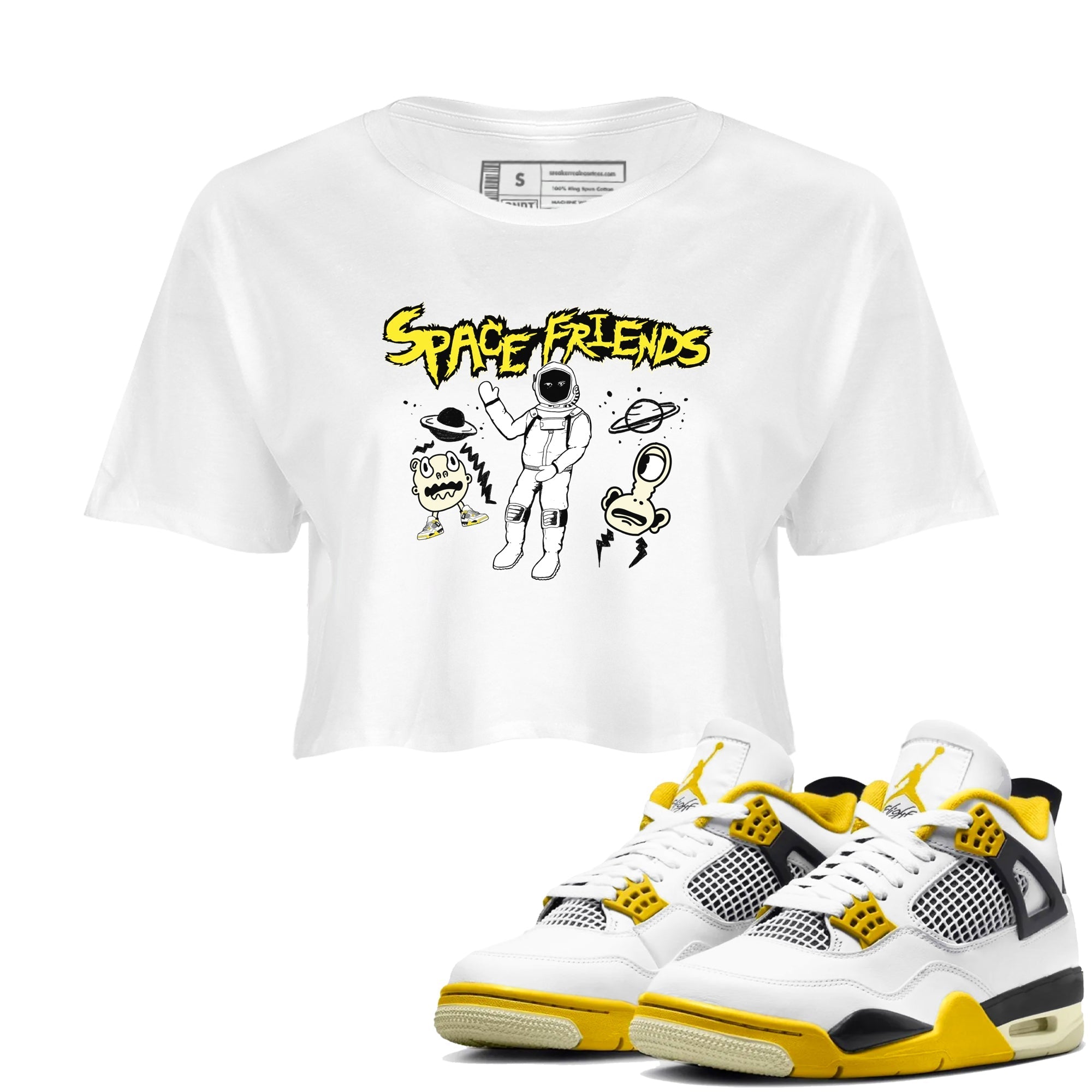 Space Friends snkmatch Women's Top - Air Jordan 4 Vivid Sulfur