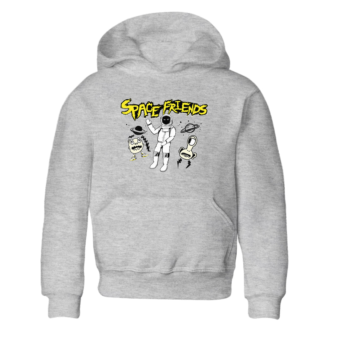 Space Friends snkmatch Tees Kids - Air Jordan 4 Vivid Sulfur