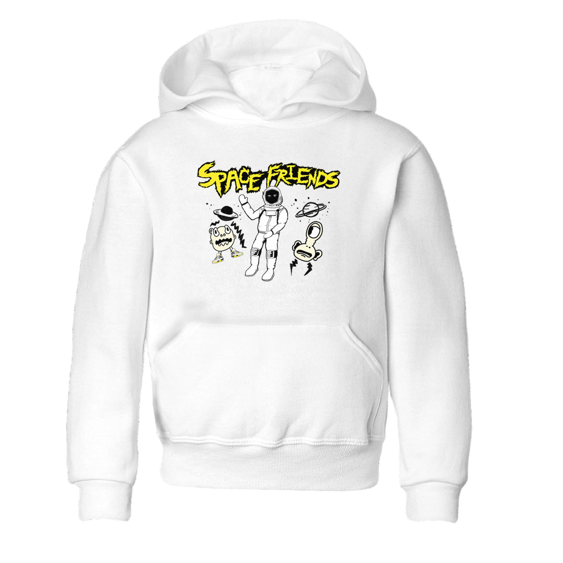 Space Friends snkmatch Tees Kids - Air Jordan 4 Vivid Sulfur