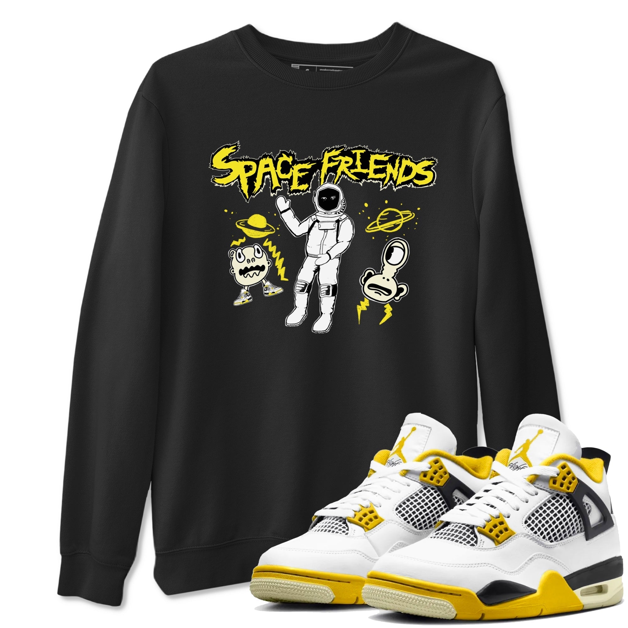 Space Friends snkmatch Tees - Air Jordan 4 Vivid Sulfur