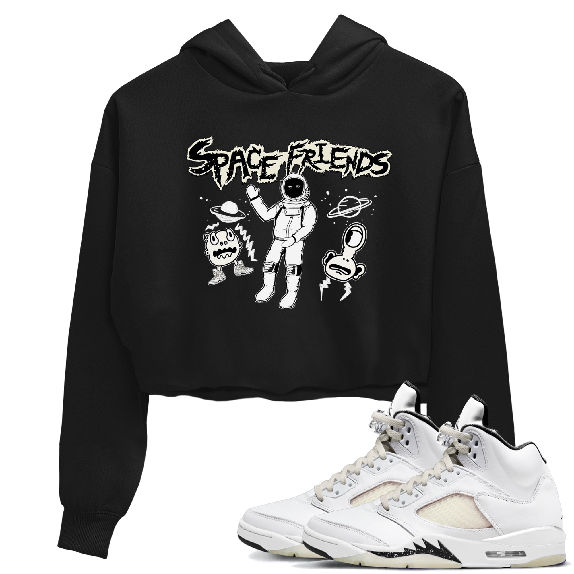 Space Friends snkmatch Women's Top - Air Jordan 5 Sail