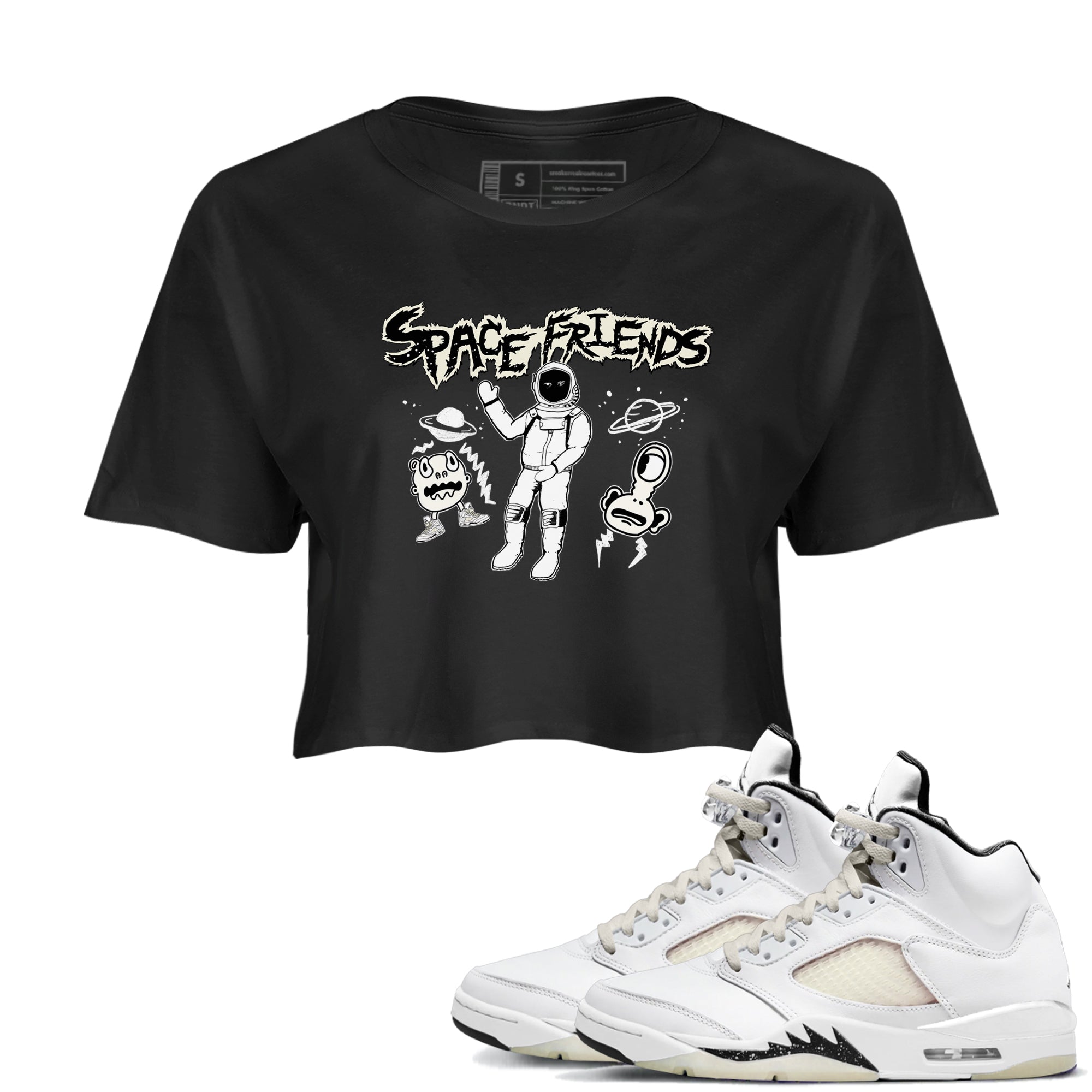 Space Friends snkmatch Women's Top - Air Jordan 5 Sail