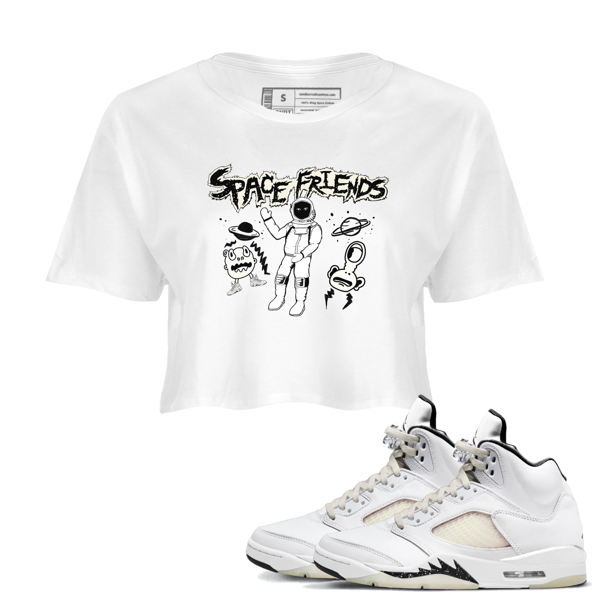 Space Friends snkmatch Women's Top - Air Jordan 5 Sail