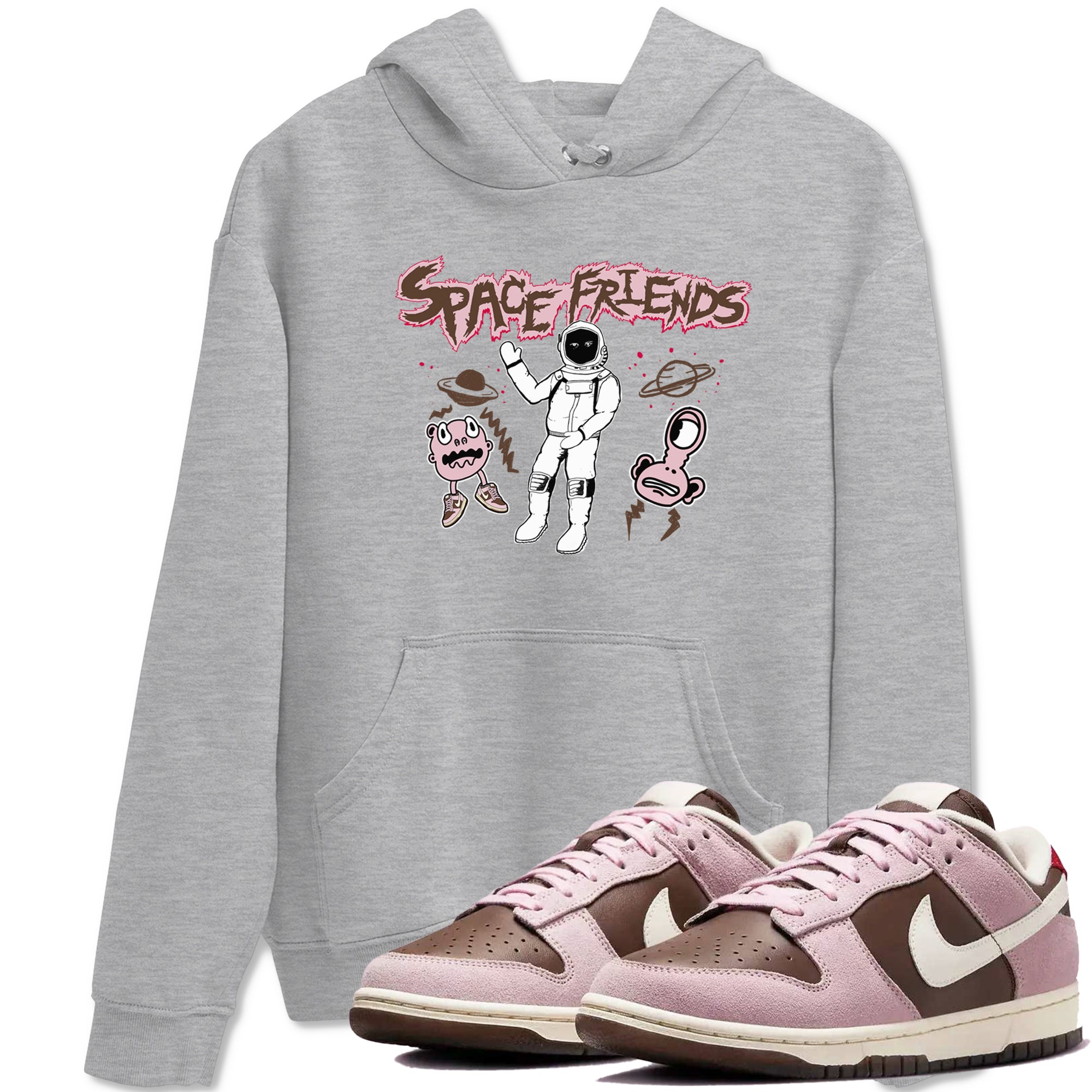 Space Friends snkmatch Tees - Dunk Cacao Wow And Pink Foam