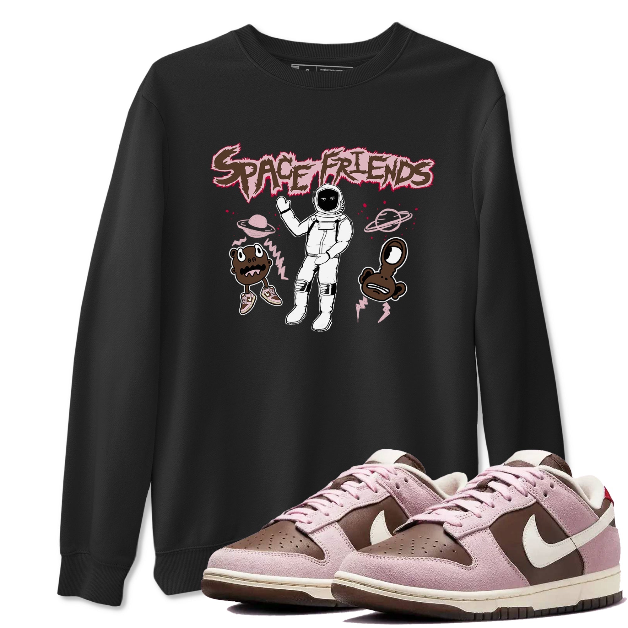 Space Friends snkmatch Tees - Dunk Cacao Wow And Pink Foam