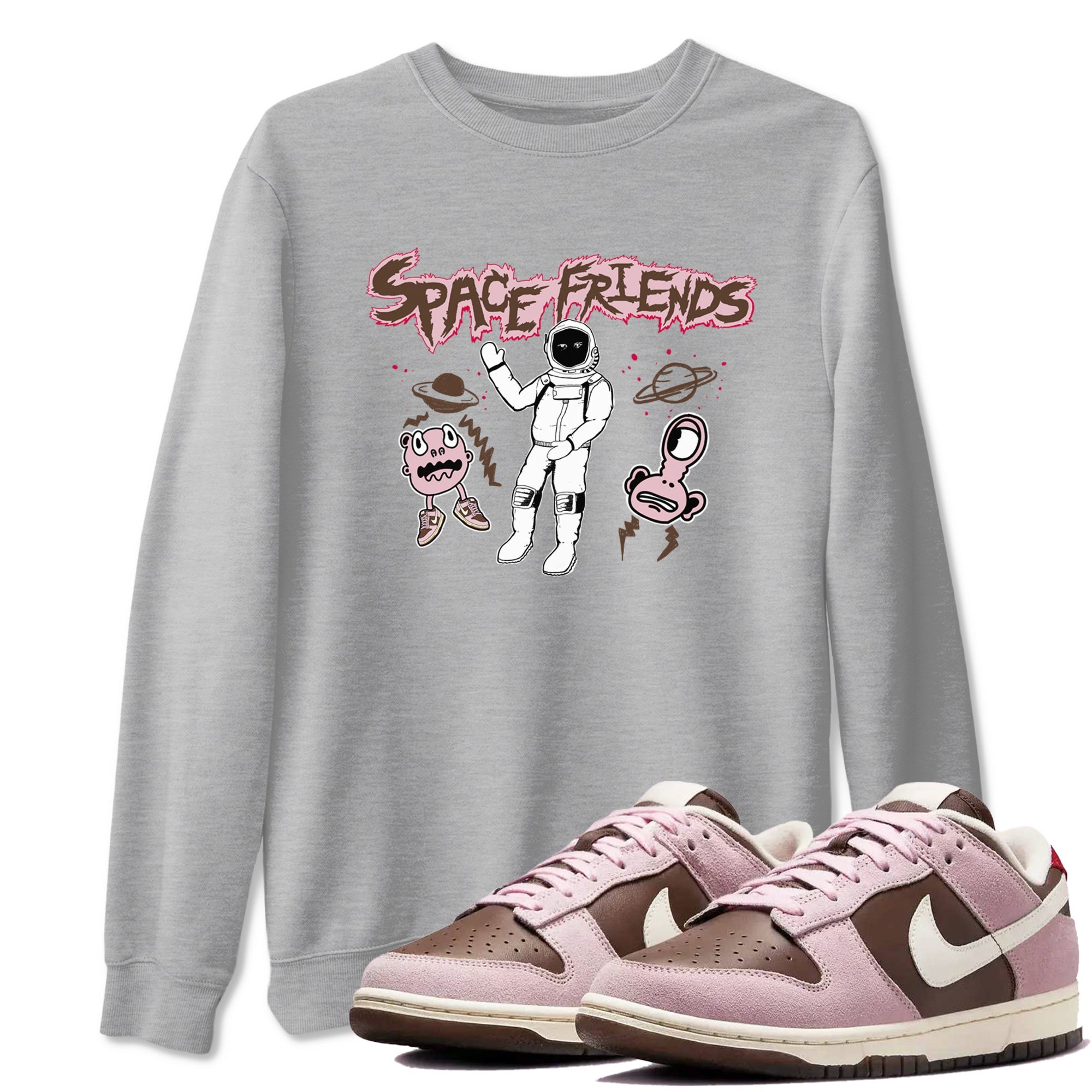 Space Friends snkmatch Tees - Dunk Cacao Wow And Pink Foam