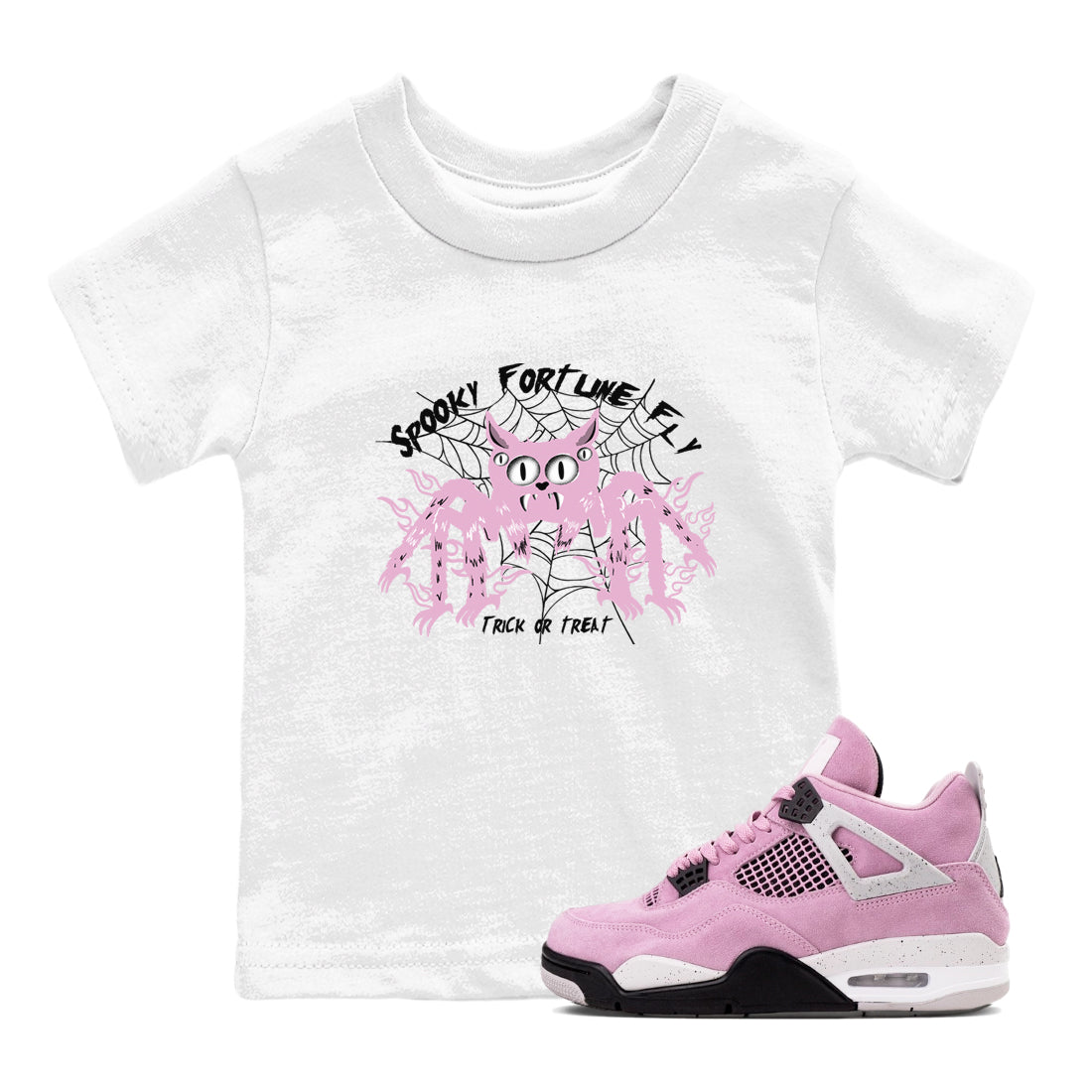 Spooky Fortune Fly snkmatch Tees Kids - Air Jordan 4 Orchid