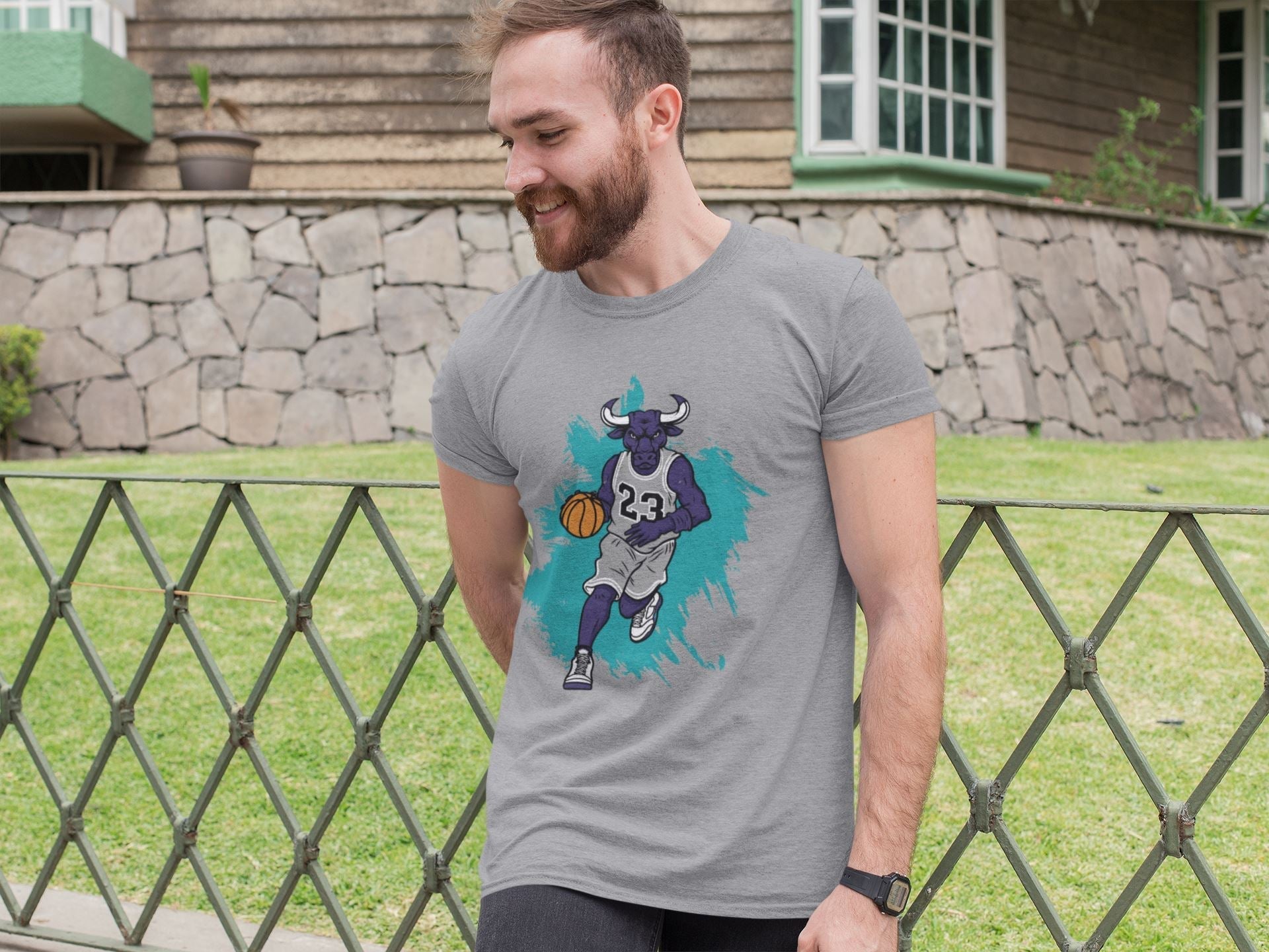 Bull Figure Unisex Tops - Air Jordan 5 Black Grape