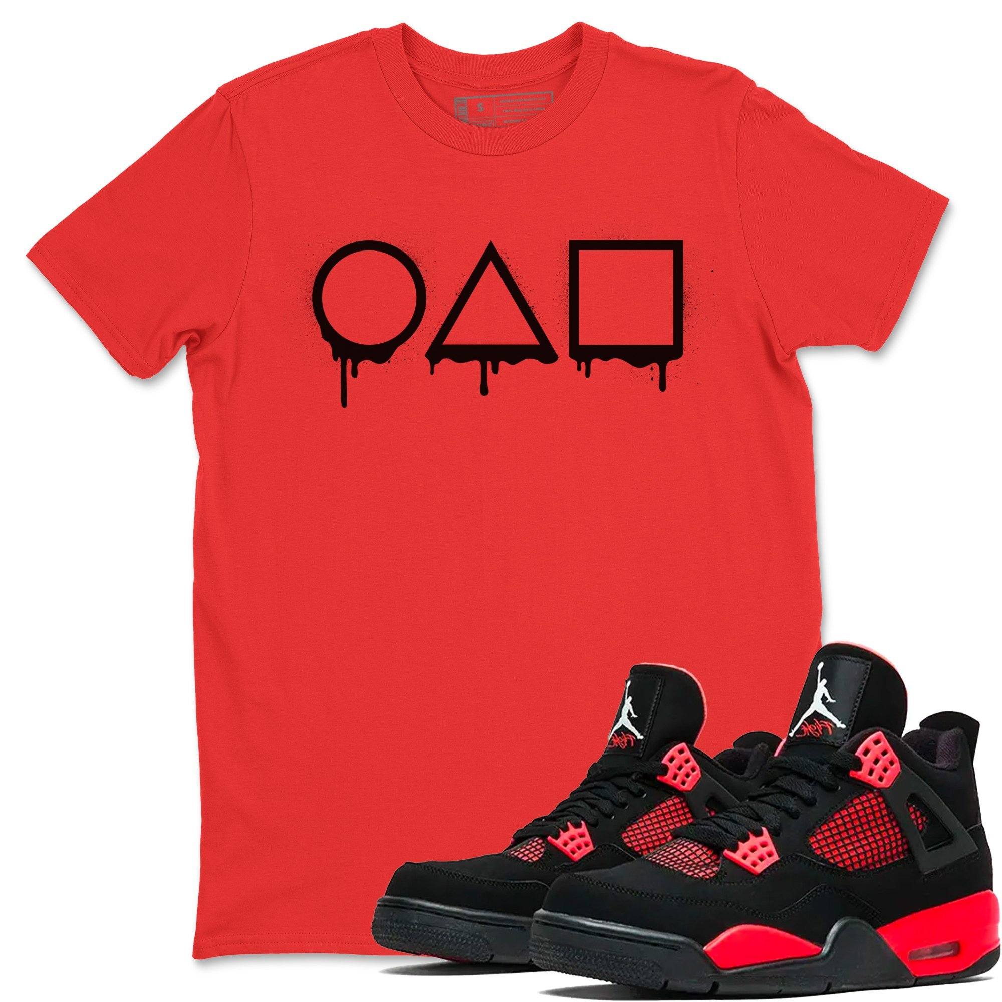 Squid game Unisex Tops - Air Jordan 4 Red Thunder