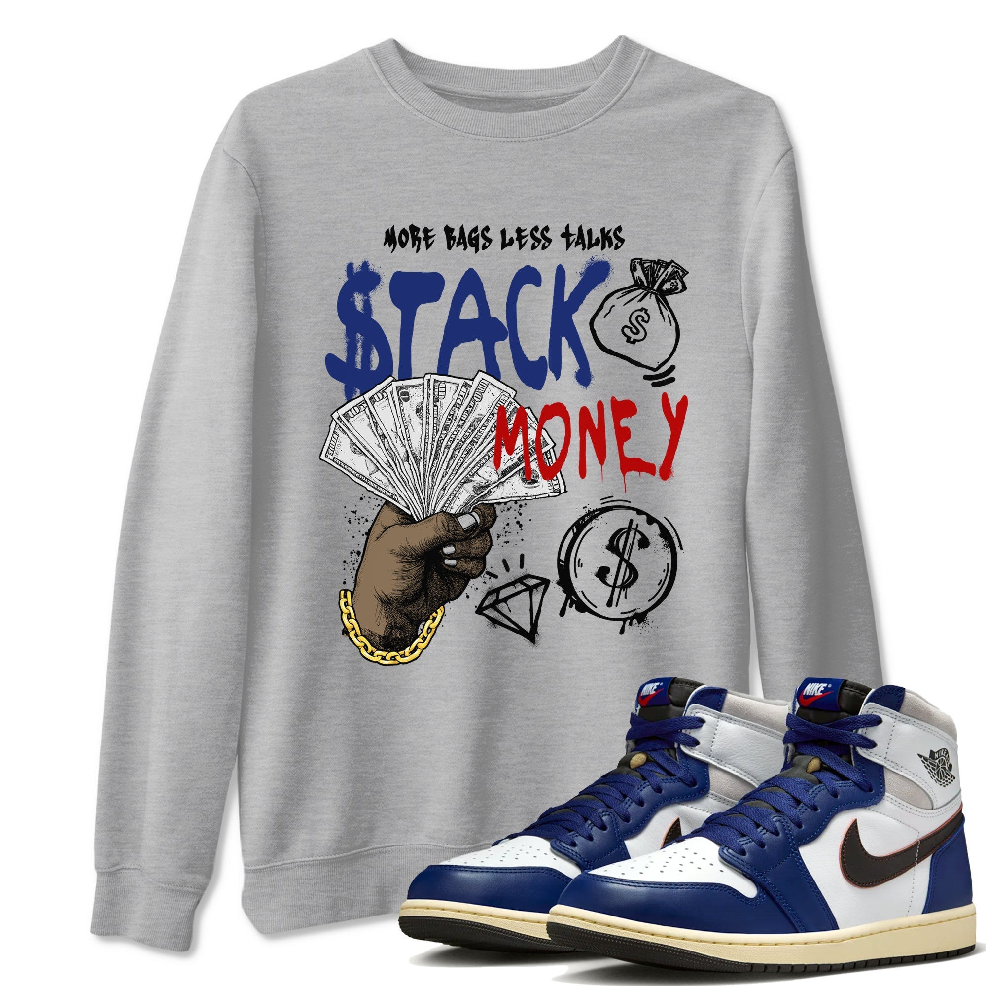 Stack Money snkmatch Tees - Air Jordan 1 Rare Air
