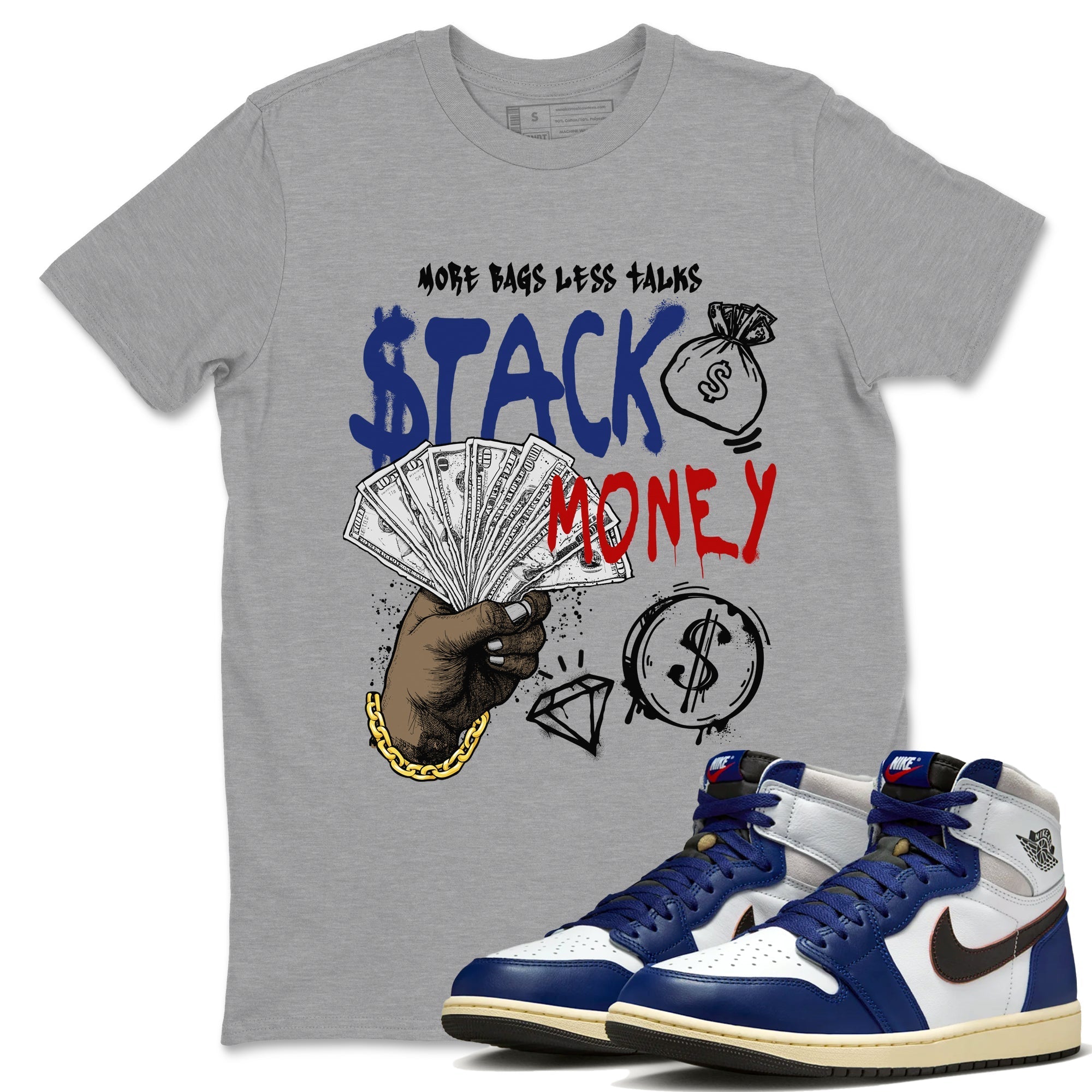 Stack Money snkmatch Tees - Air Jordan 1 Rare Air