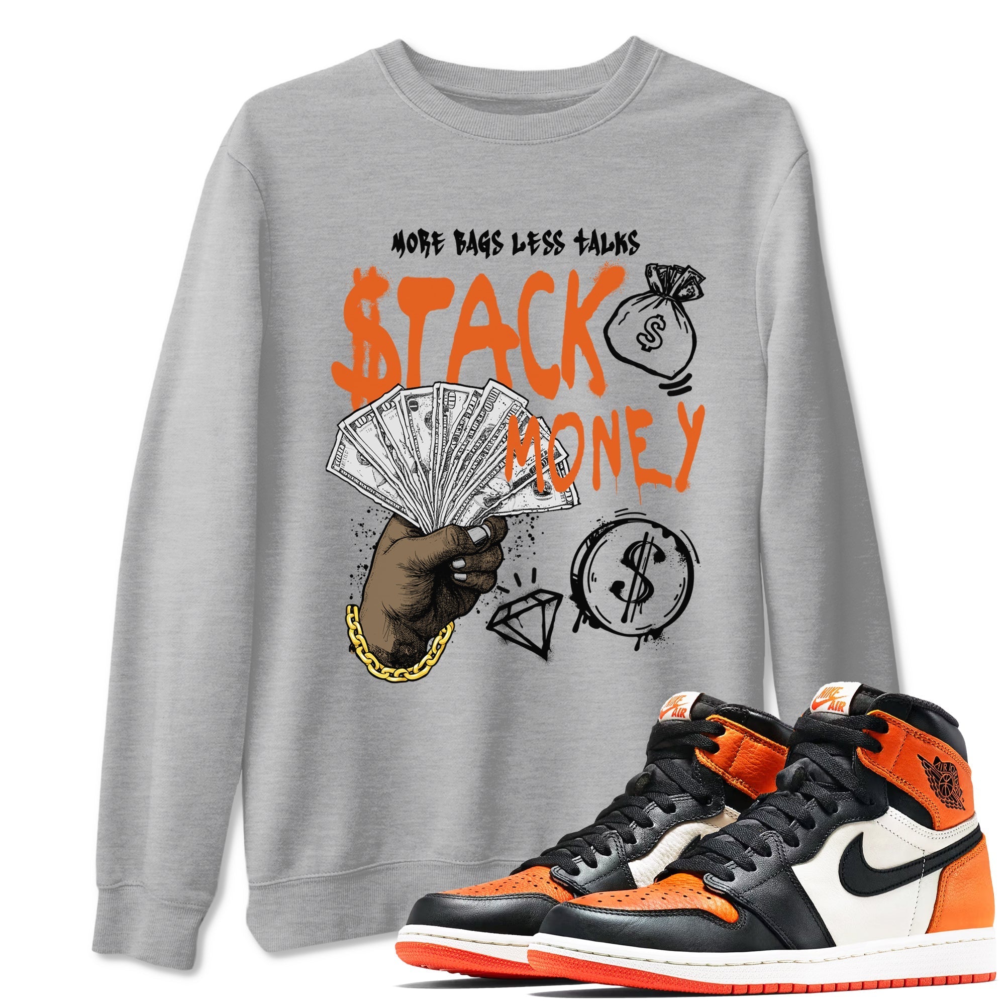 Stack Money snkmatch Tees - Air Jordan 1 Shattered Backboard