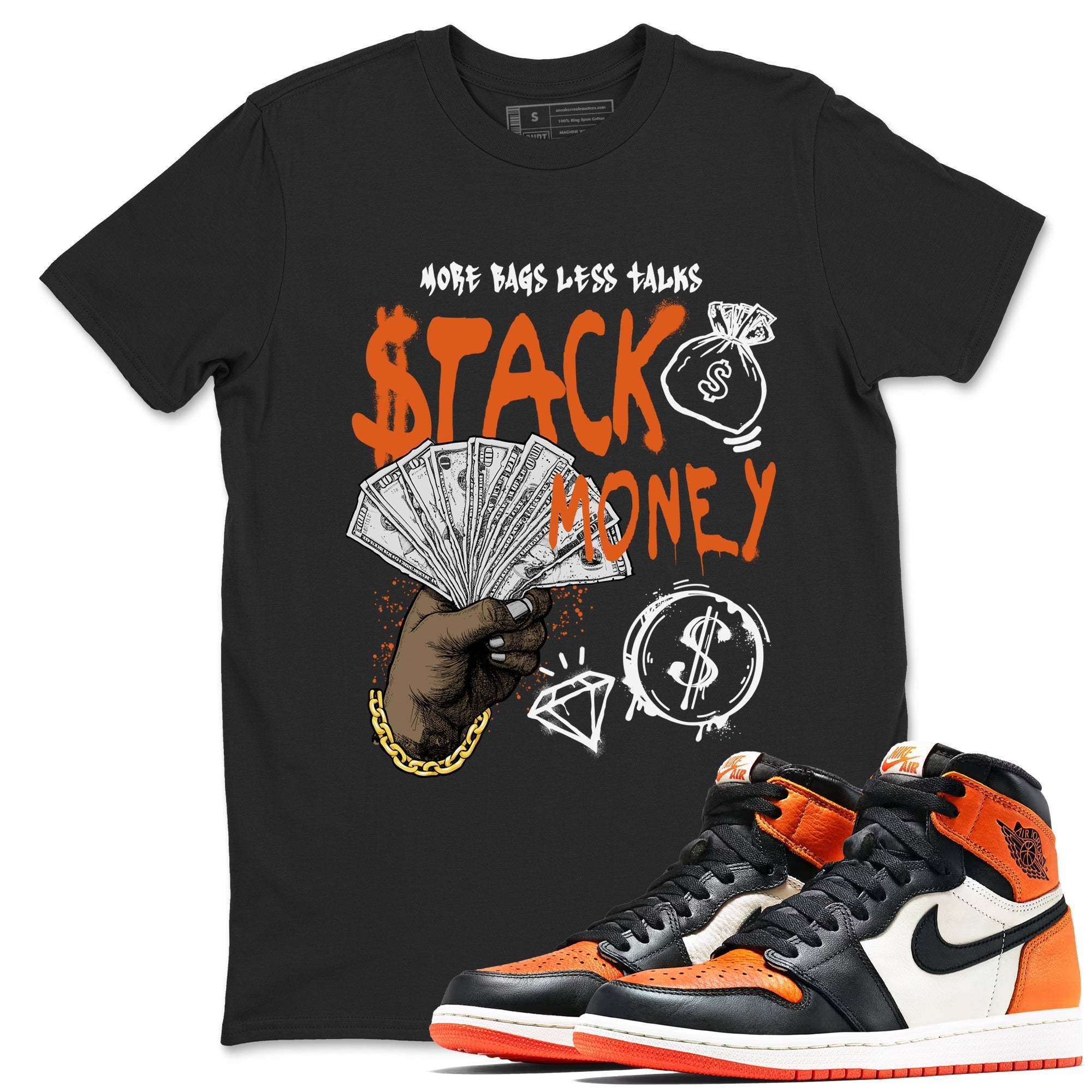 Stack Money snkmatch Tees - Air Jordan 1 Shattered Backboard