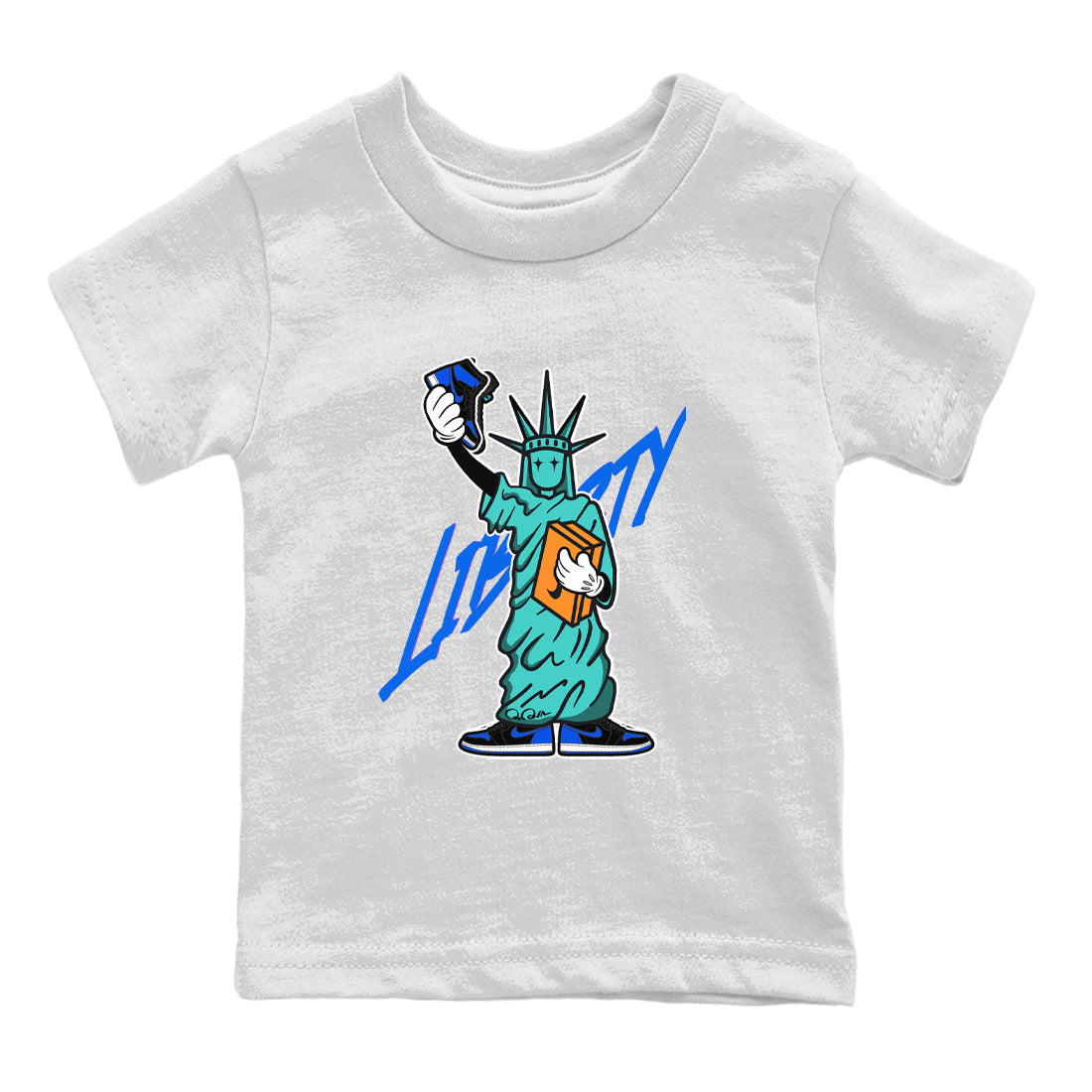 Statue Of Liberty snkmatch Tee Kids - Air Jordan 1 Royal Reimagined