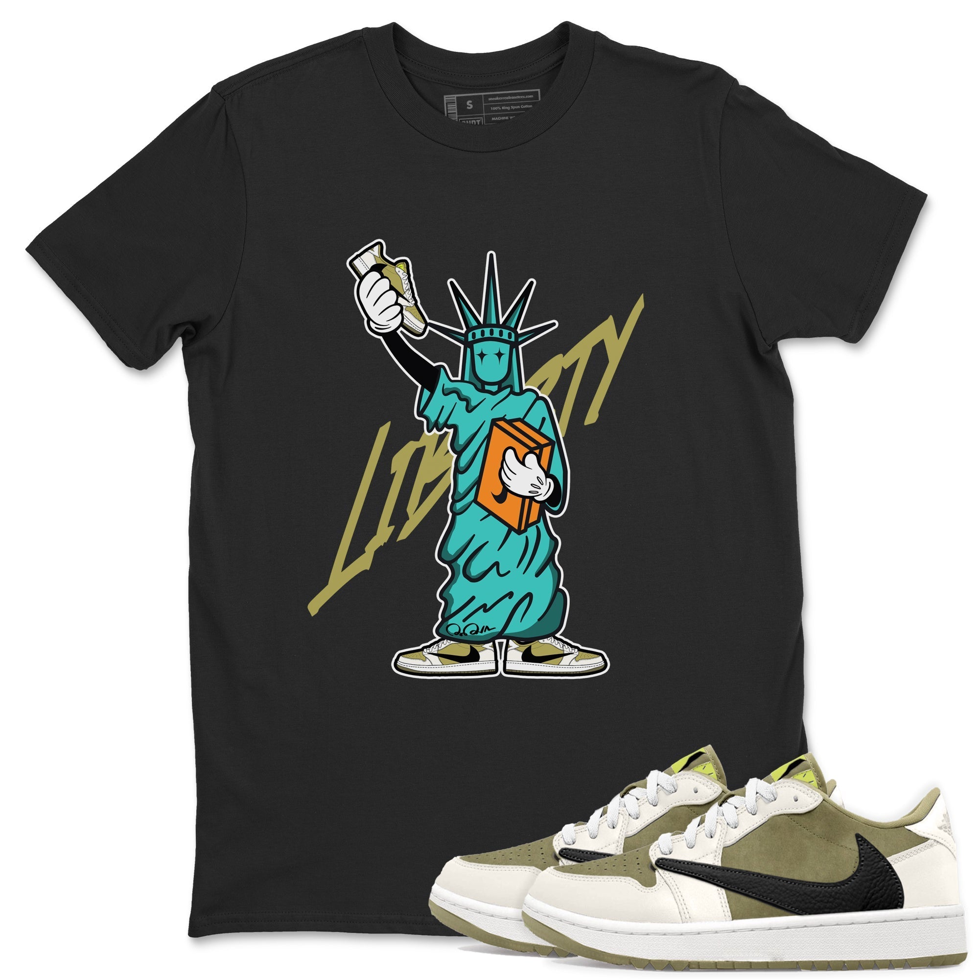 Statue Of Liberty snkmatch Tee - Air Jordan 1 Travis Scott Golf
