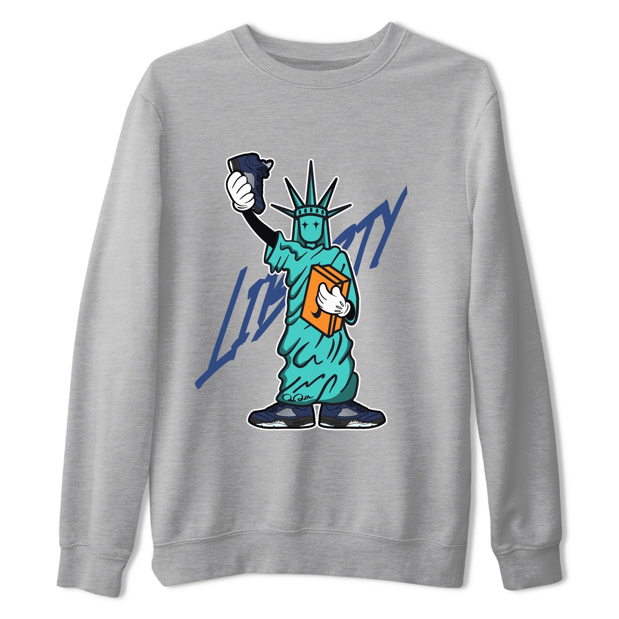 Statue Of Liberty snkmatch Tee - Air Jordan 5 Georgetown