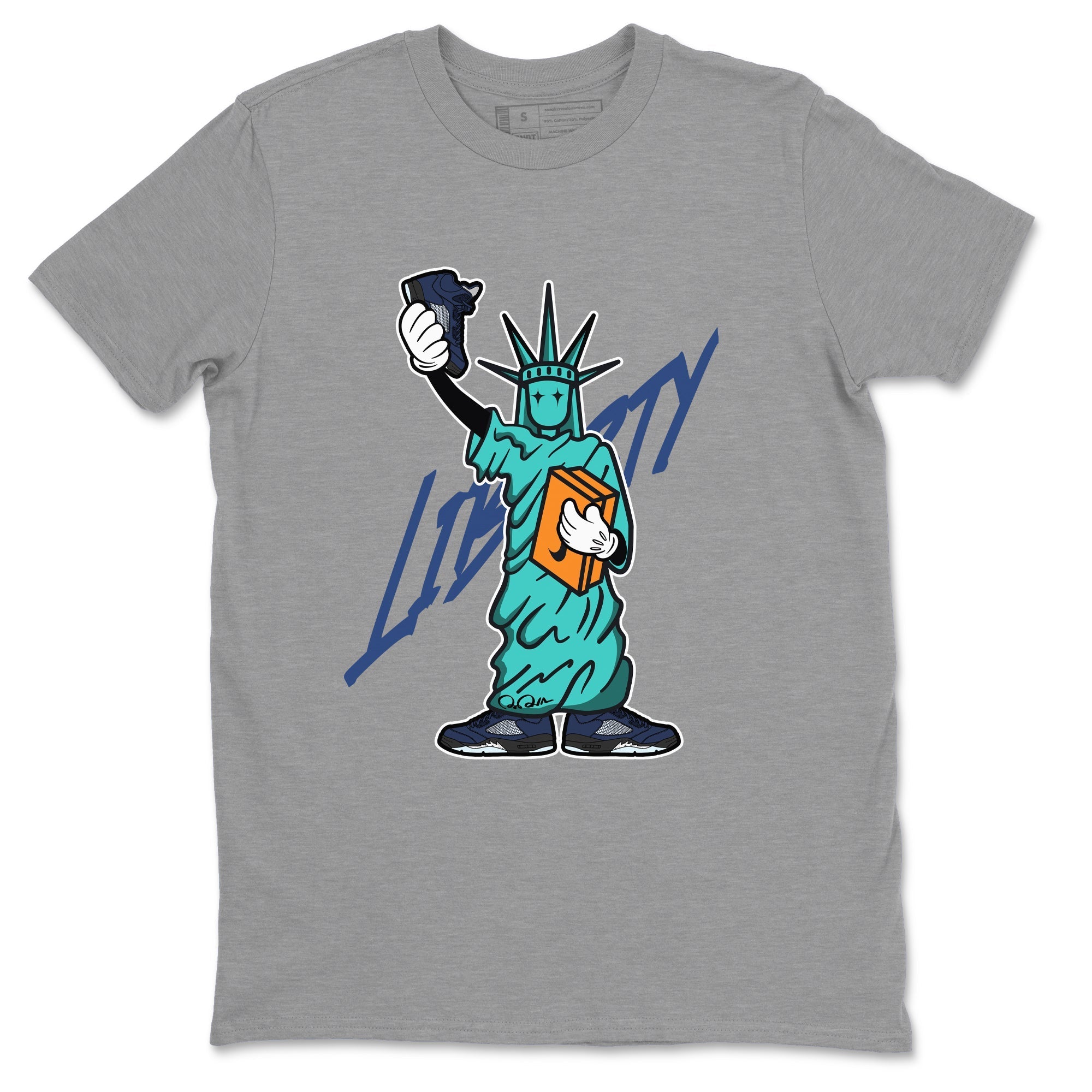 Statue Of Liberty snkmatch Tee - Air Jordan 5 Georgetown