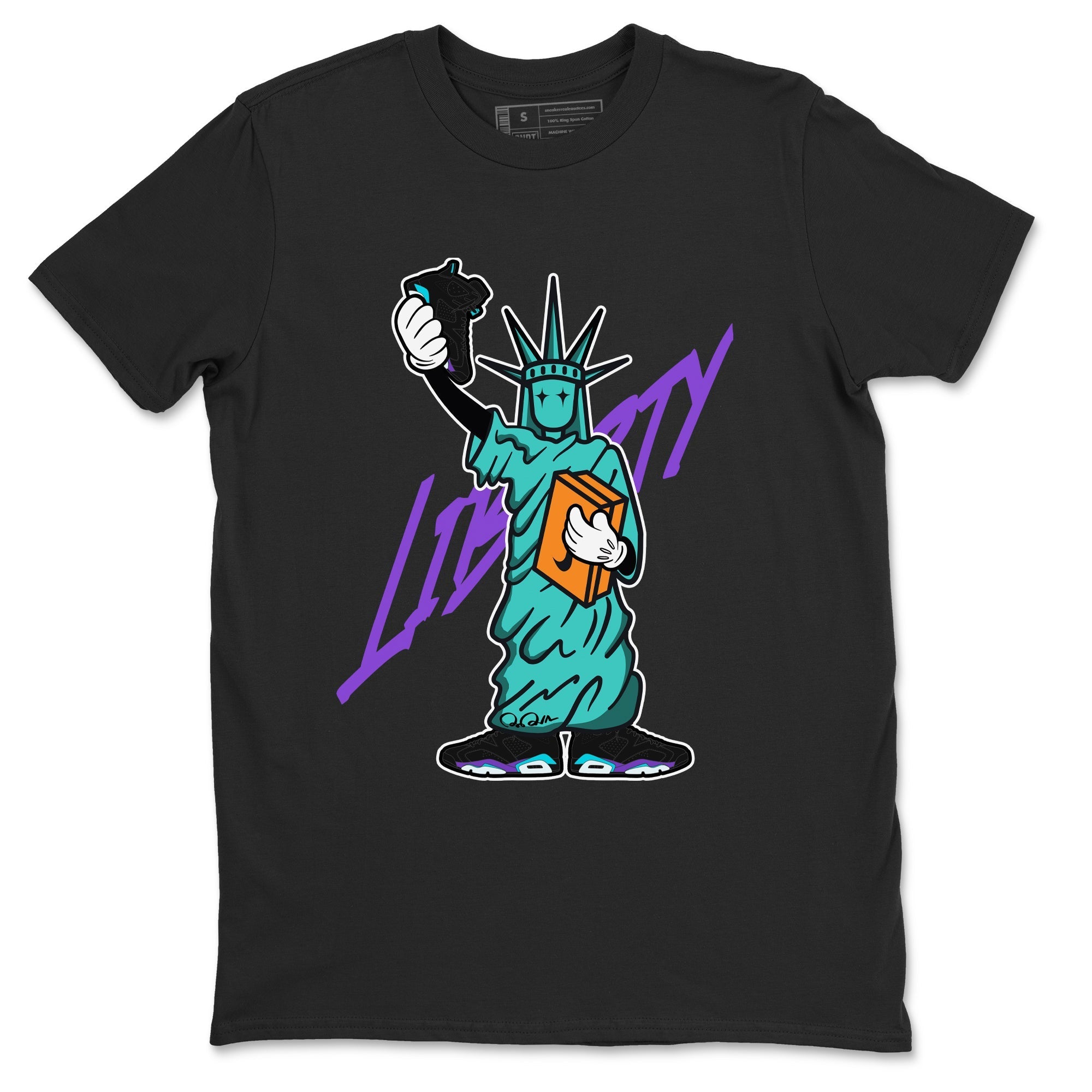 Statue Of Liberty snkmatch Tee - Air Jordan 6 Aqua