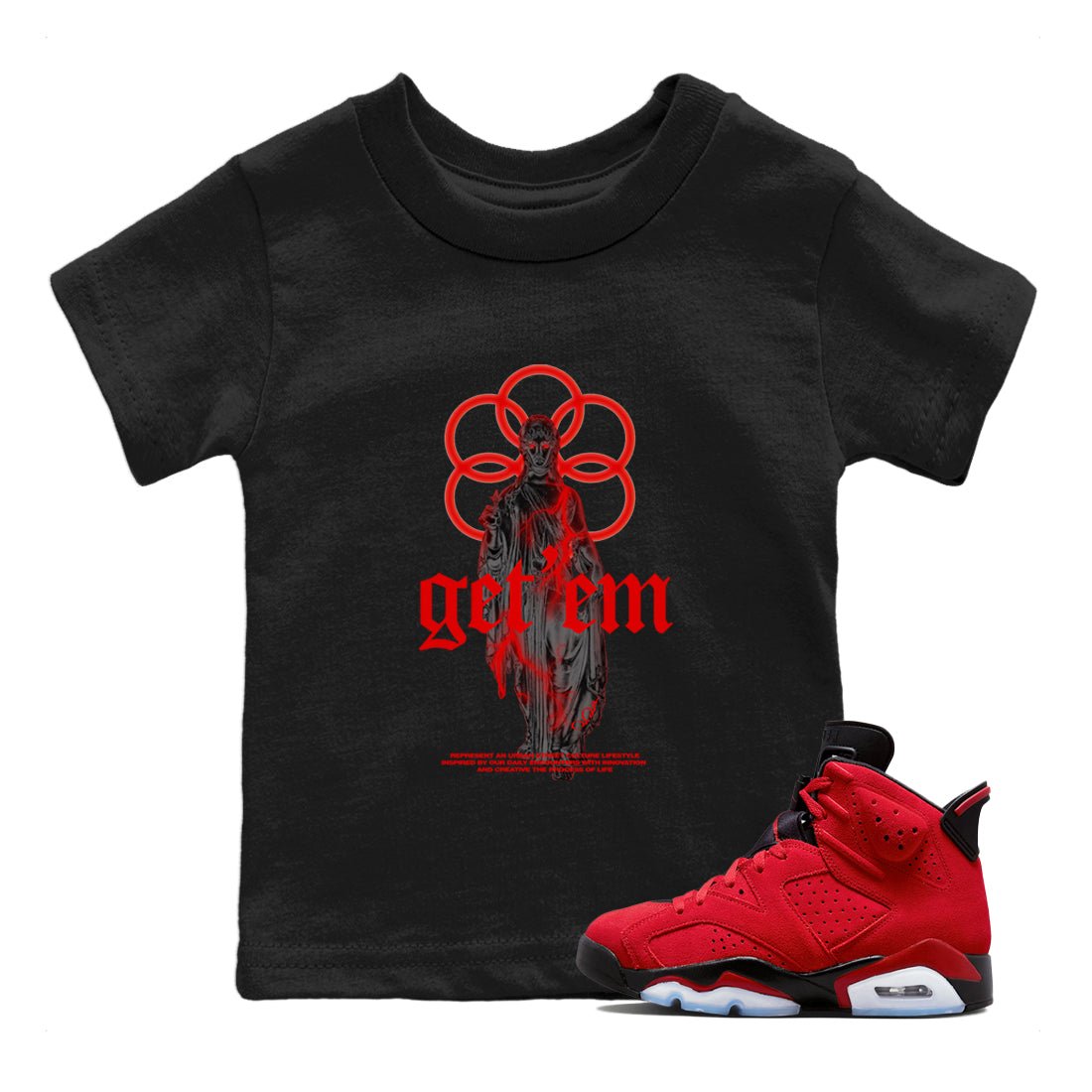 Statue Woman Kids Tops - Air Jordan 6 Toro Bravo