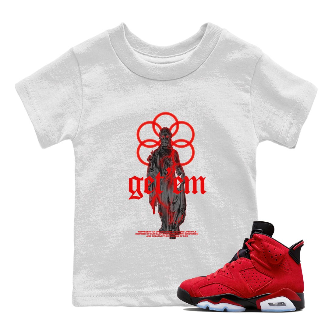 Statue Woman Kids Tops - Air Jordan 6 Toro Bravo