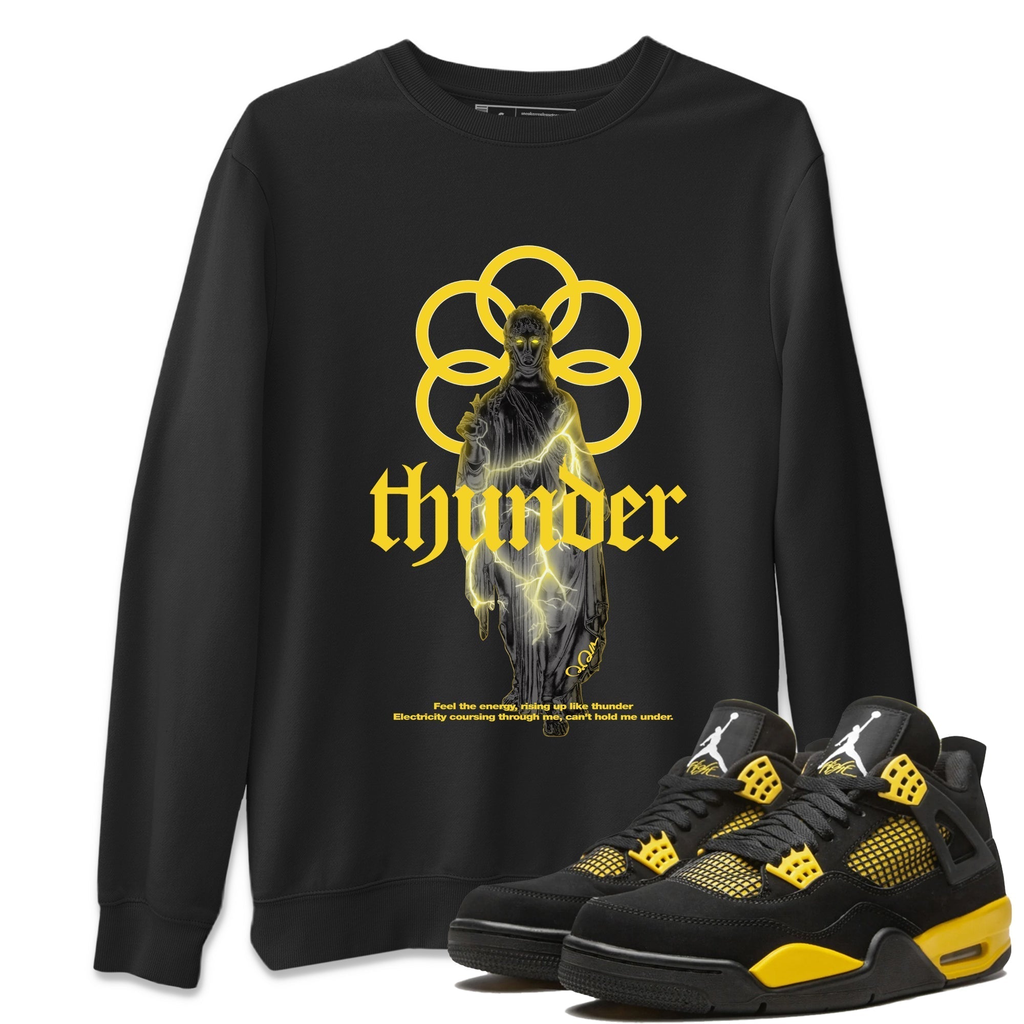 Statue Woman Unisex Tops - Air Jordan 4 Thunder