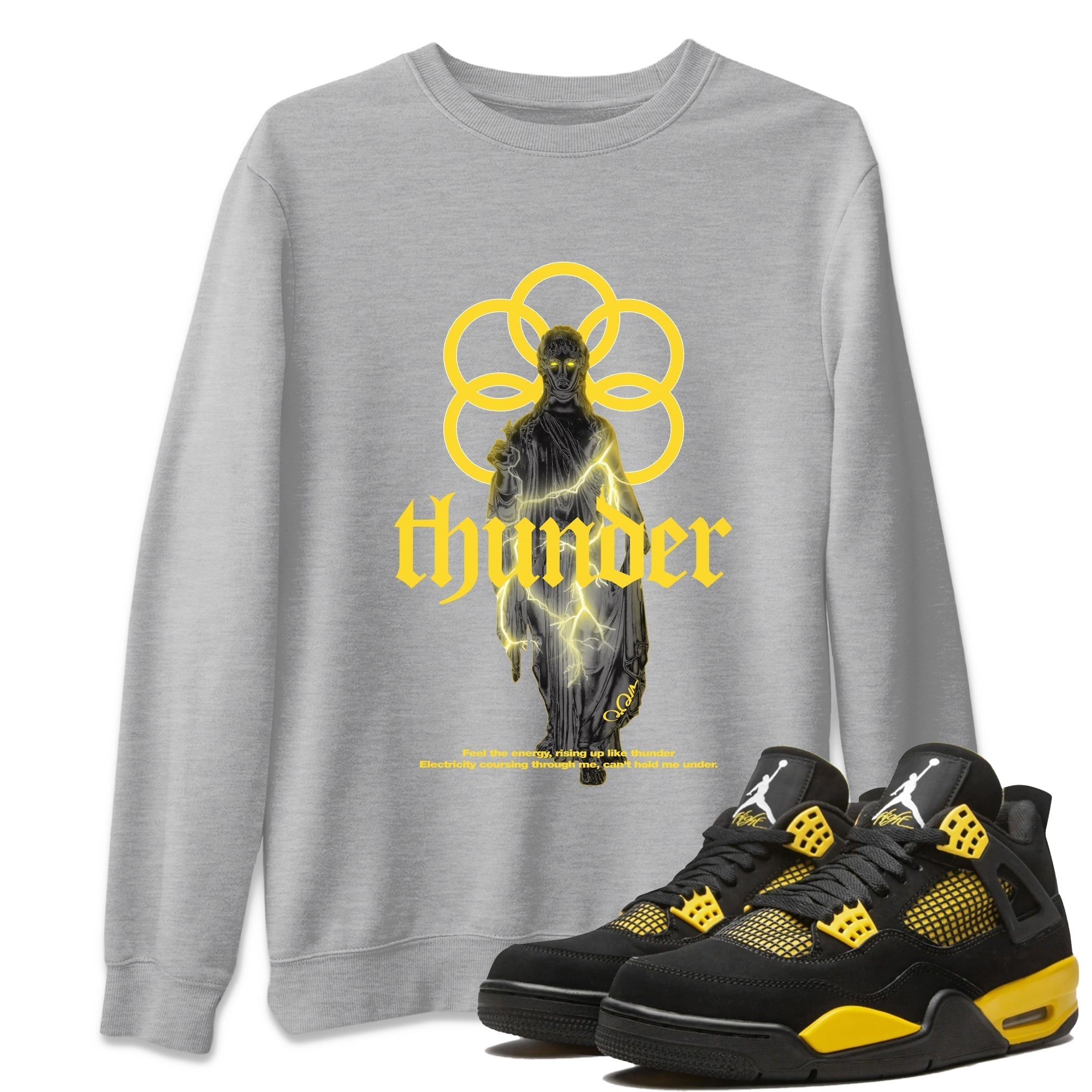 Statue Woman Unisex Tops - Air Jordan 4 Thunder