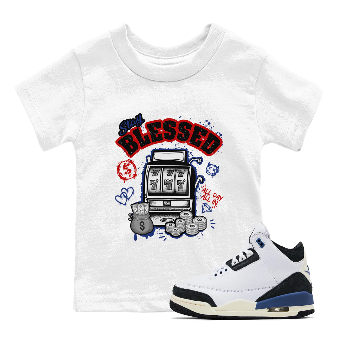 Stay Blessed snkmatch Tees Kids - Air Jordan 1 Rare Air