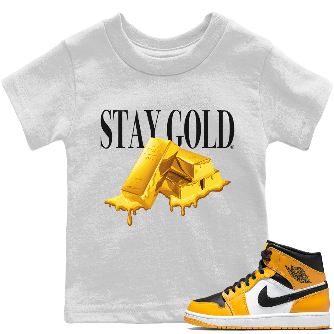 Stay Gold Kids Tops - Air Jordan 1 Taxi