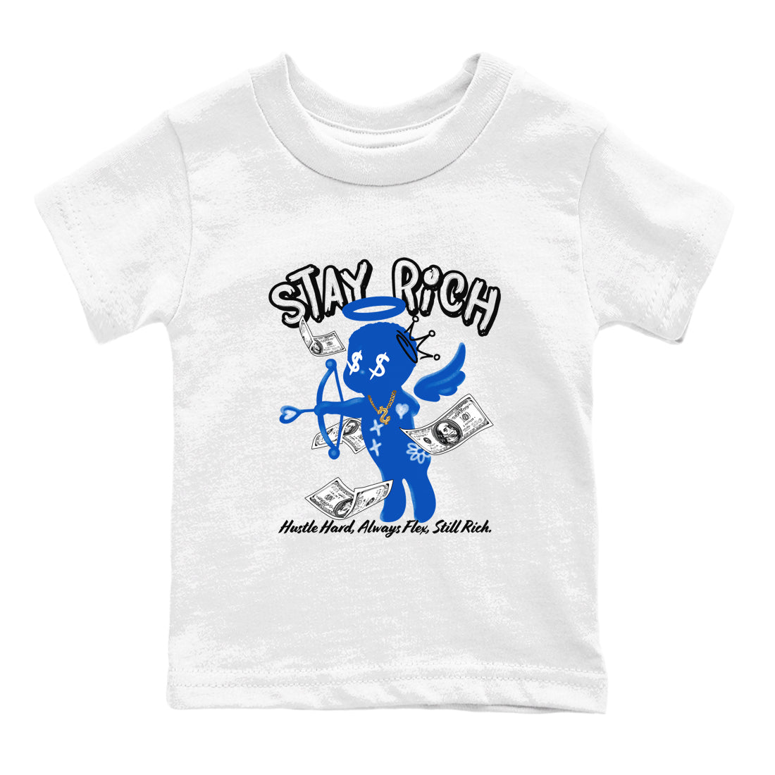 Stay Rich snkmatch Tees Kids - Air Jordan 1 Game Royal